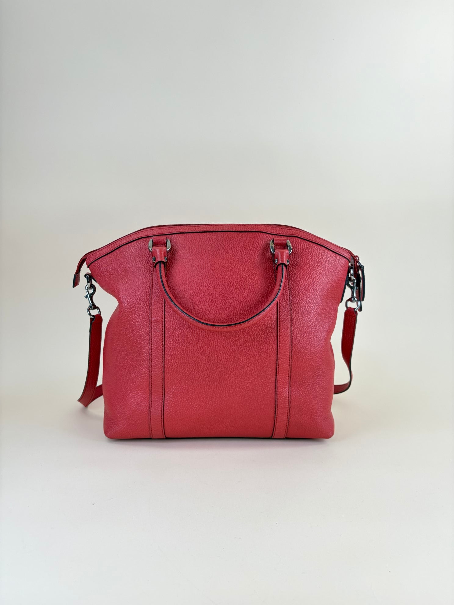 Gucci Red GG Charm Dome Tote Bag