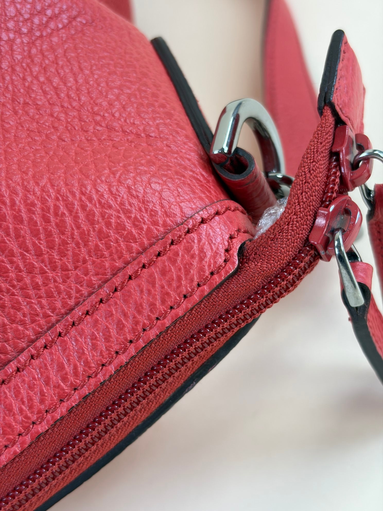 Gucci Red GG Charm Dome Tote Bag