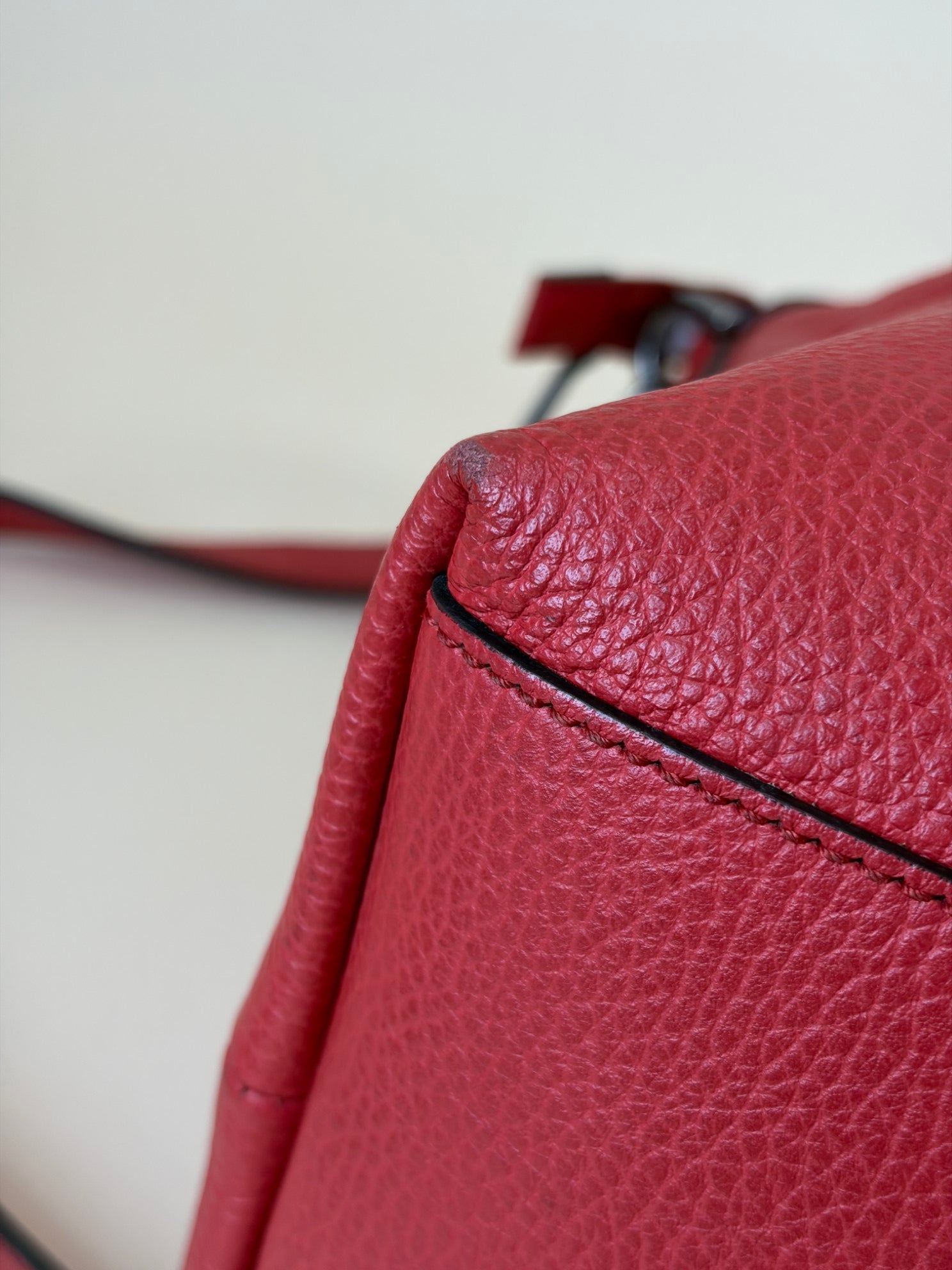 Gucci Red GG Charm Dome Tote Bag