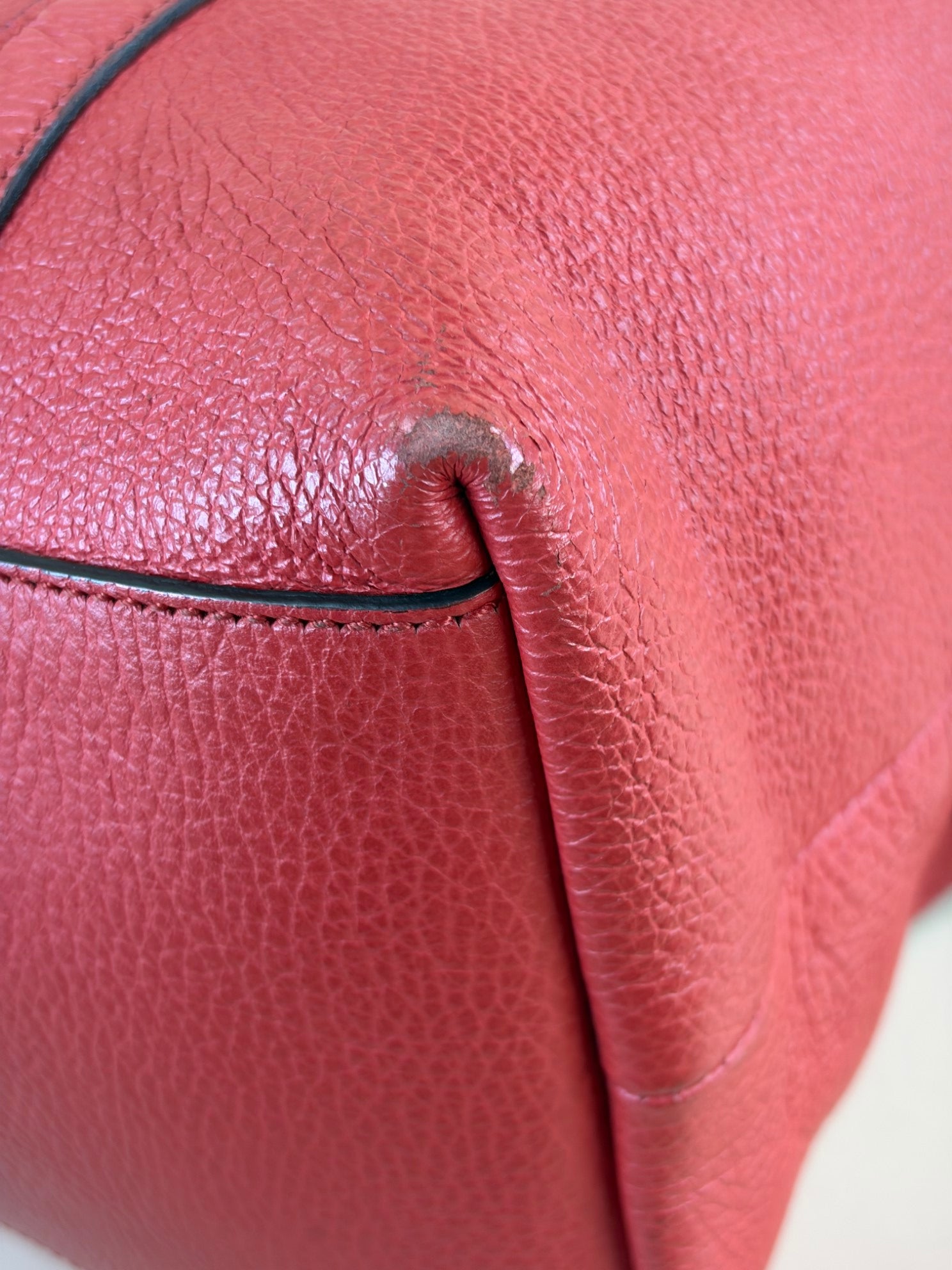 Gucci Red GG Charm Dome Tote Bag