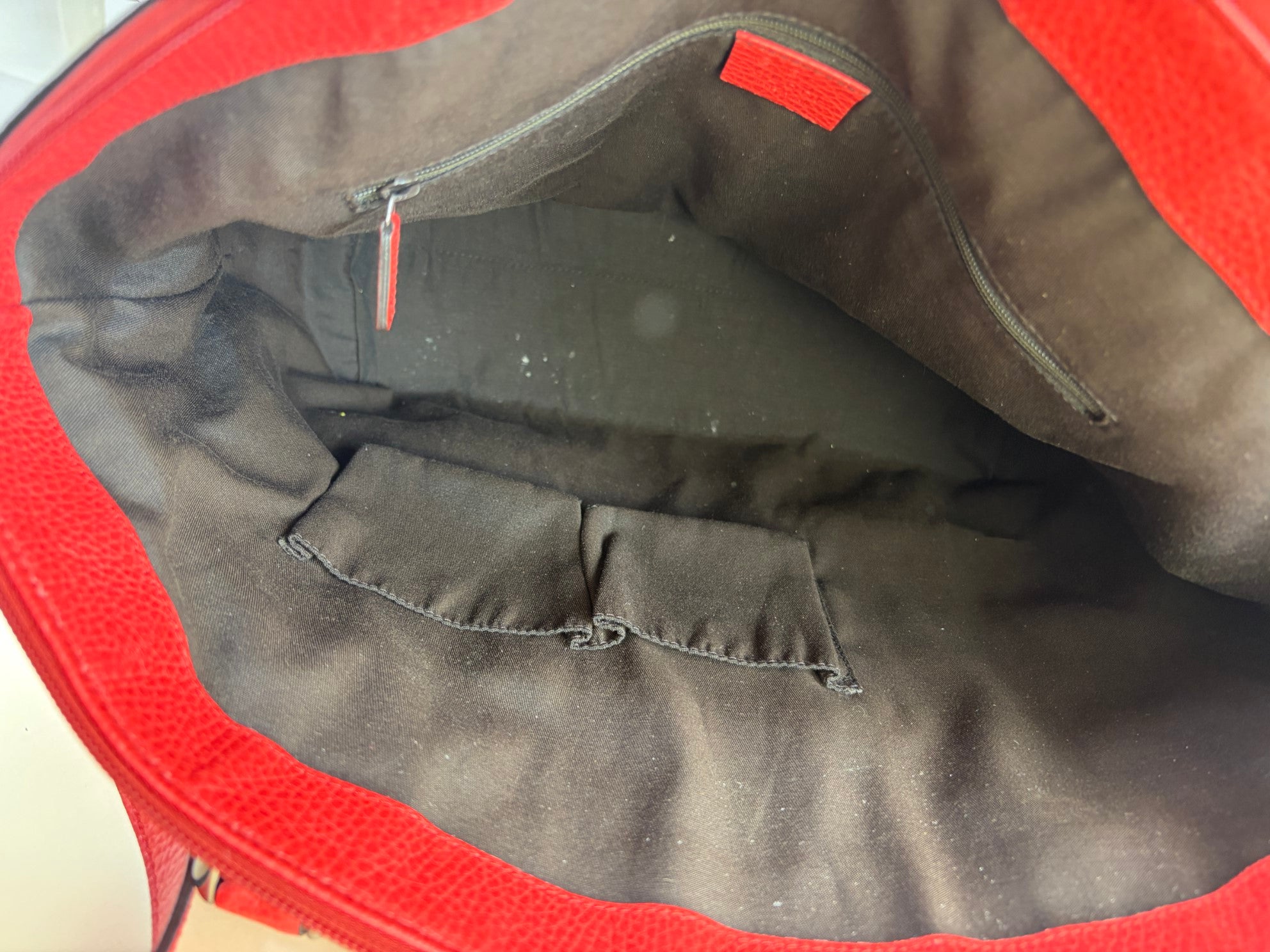 Gucci Red GG Charm Dome Tote Bag