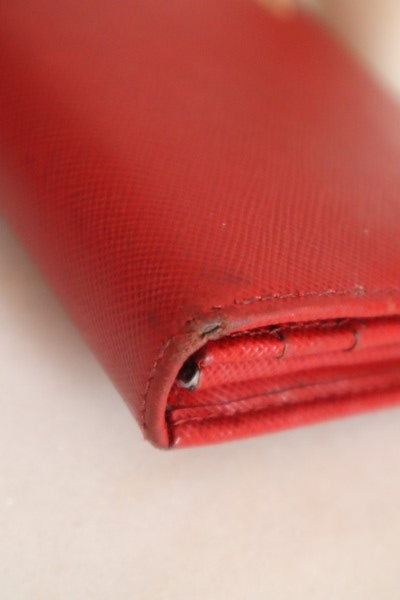Prada Red Long Wallet-wallet-Prada-The Closet Egypt