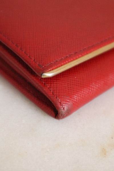 Prada Red Long Wallet-wallet-Prada-The Closet Egypt