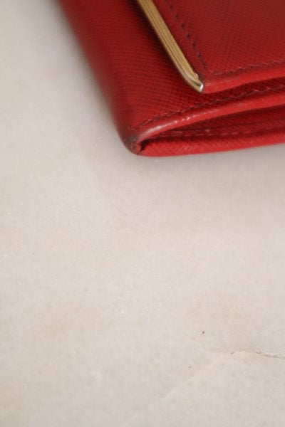 Prada Red Long Wallet-wallet-Prada-The Closet Egypt