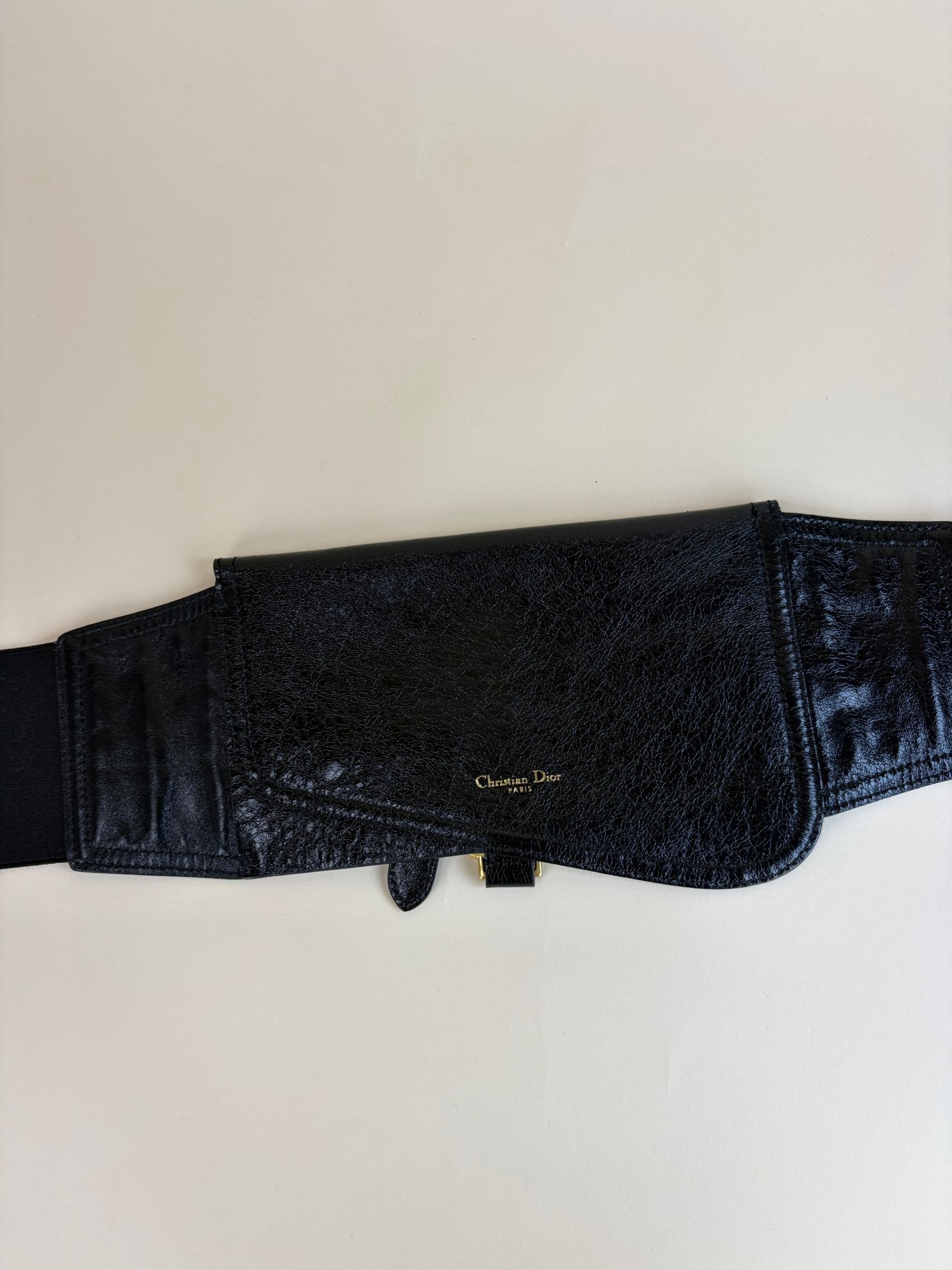 Christian Dior Black Saddle Belt