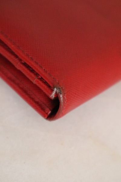 Prada Red Long Wallet-wallet-Prada-The Closet Egypt