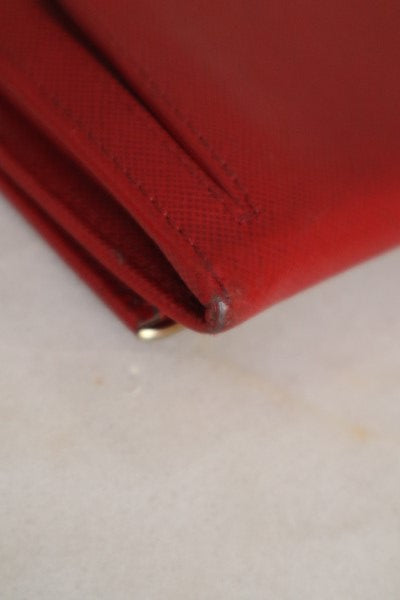 Prada Red Long Wallet-wallet-Prada-The Closet Egypt