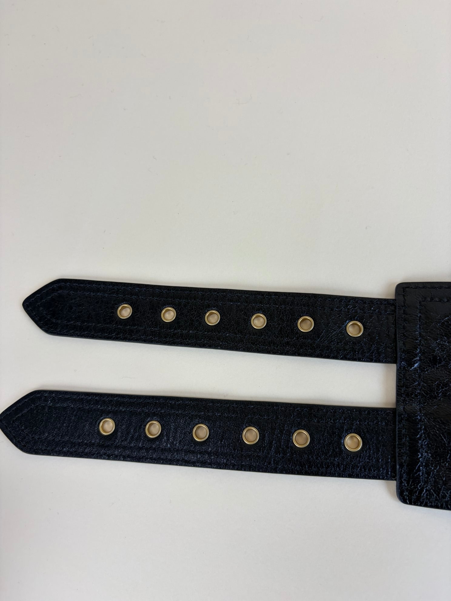 Christian Dior Black Saddle Belt