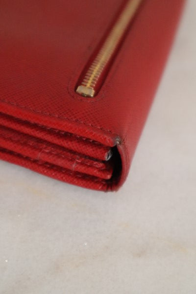 Prada Red Long Wallet-wallet-Prada-The Closet Egypt