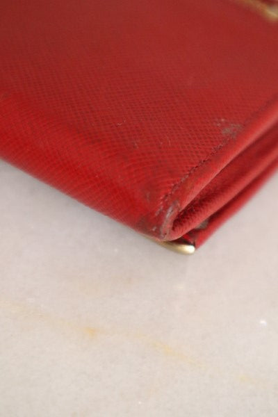 Prada Red Long Wallet-wallet-Prada-The Closet Egypt