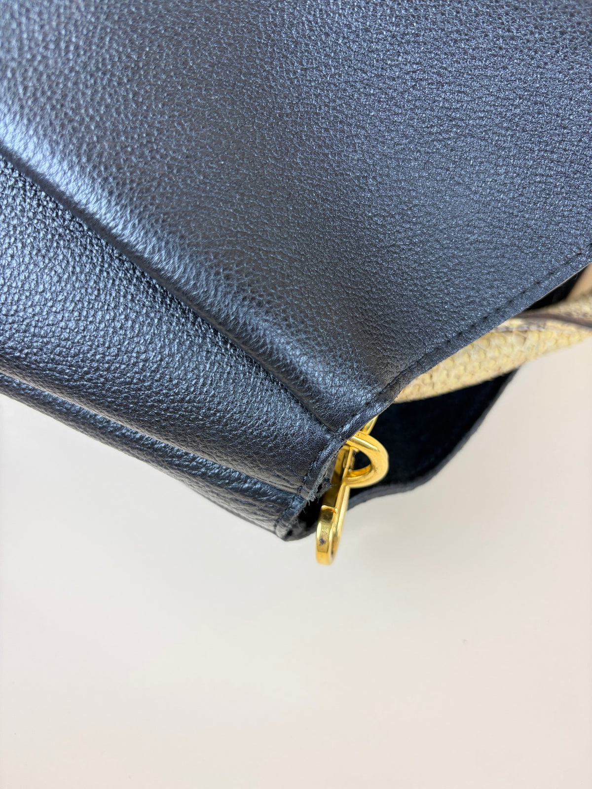 Louis vuitton black leather babylone mm bag