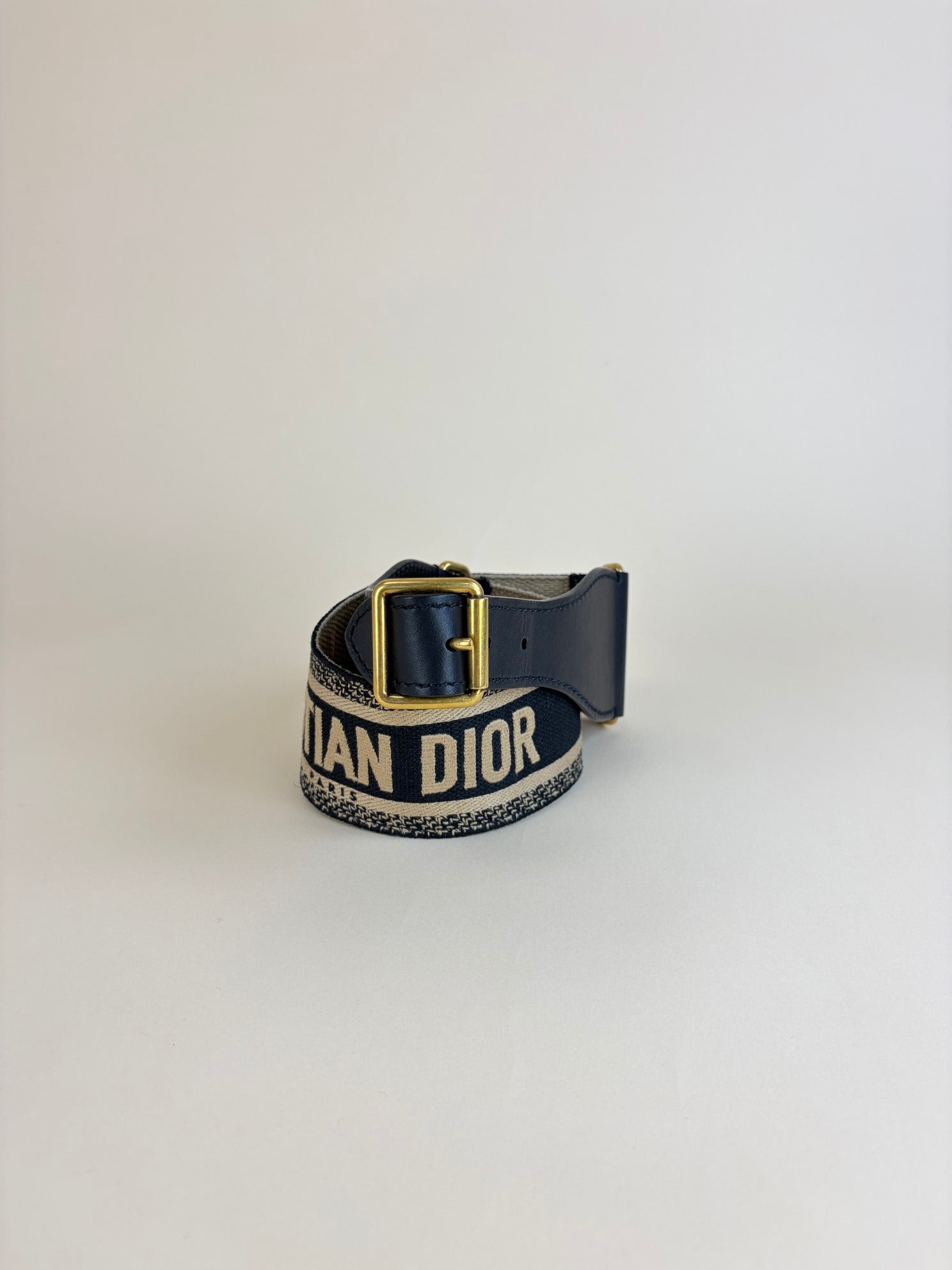 Christian Dior Bicolor Embossed Belt