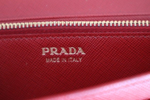 Prada Red Long Wallet-wallet-Prada-The Closet Egypt