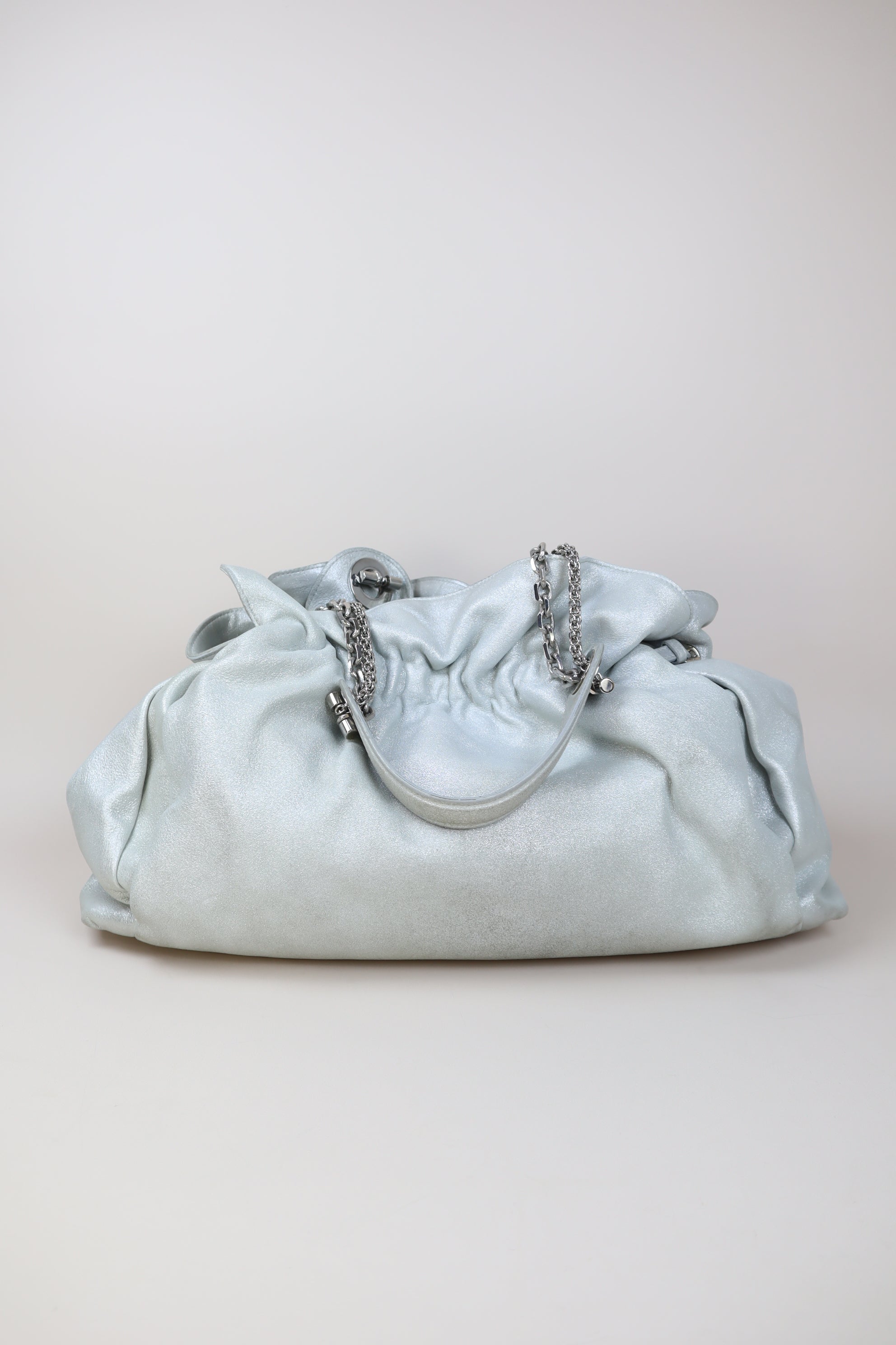 Christian Dior Silver Cannage Le Trente Shoulder Bag
