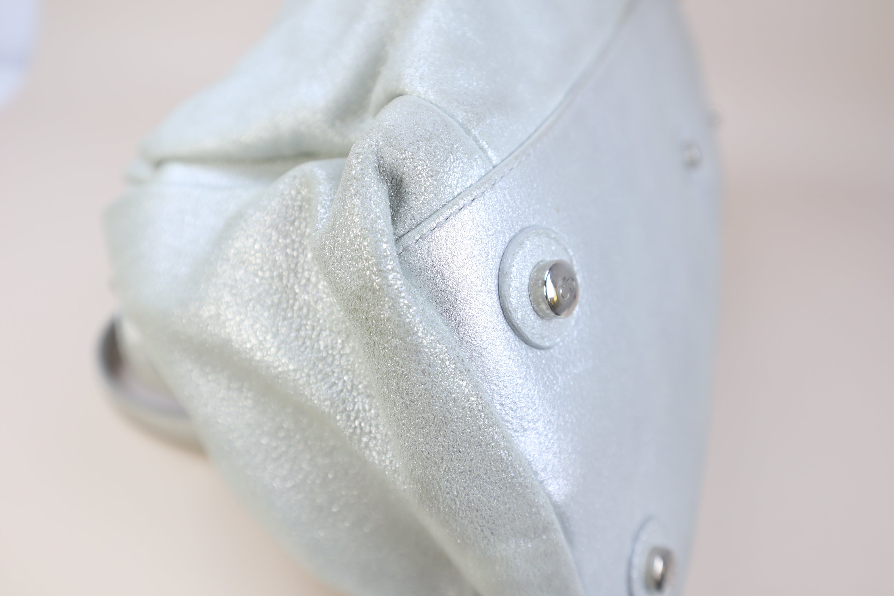 Christian Dior Silver Cannage Le Trente Shoulder Bag