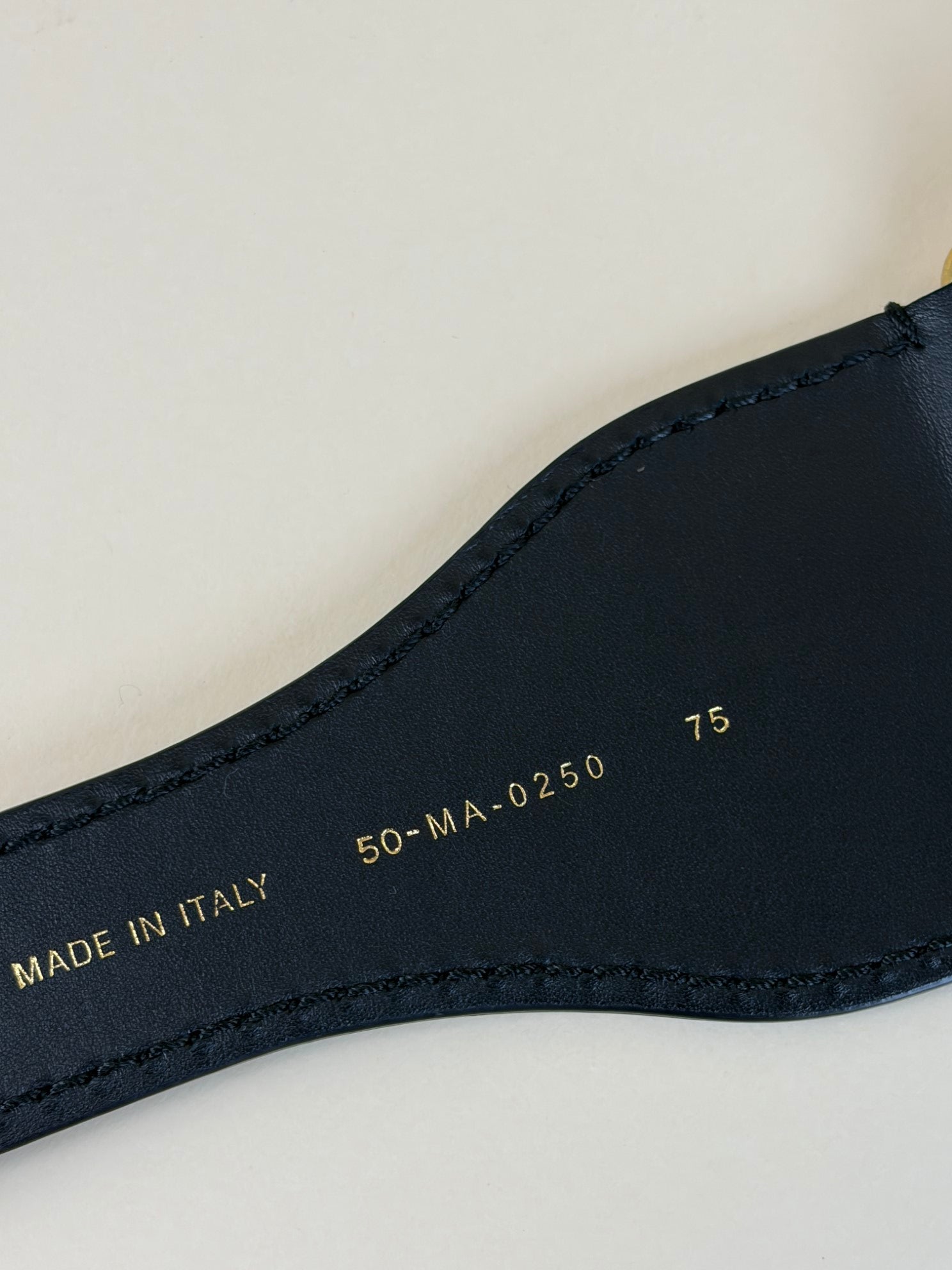 Christian Dior Bicolor Embossed Belt