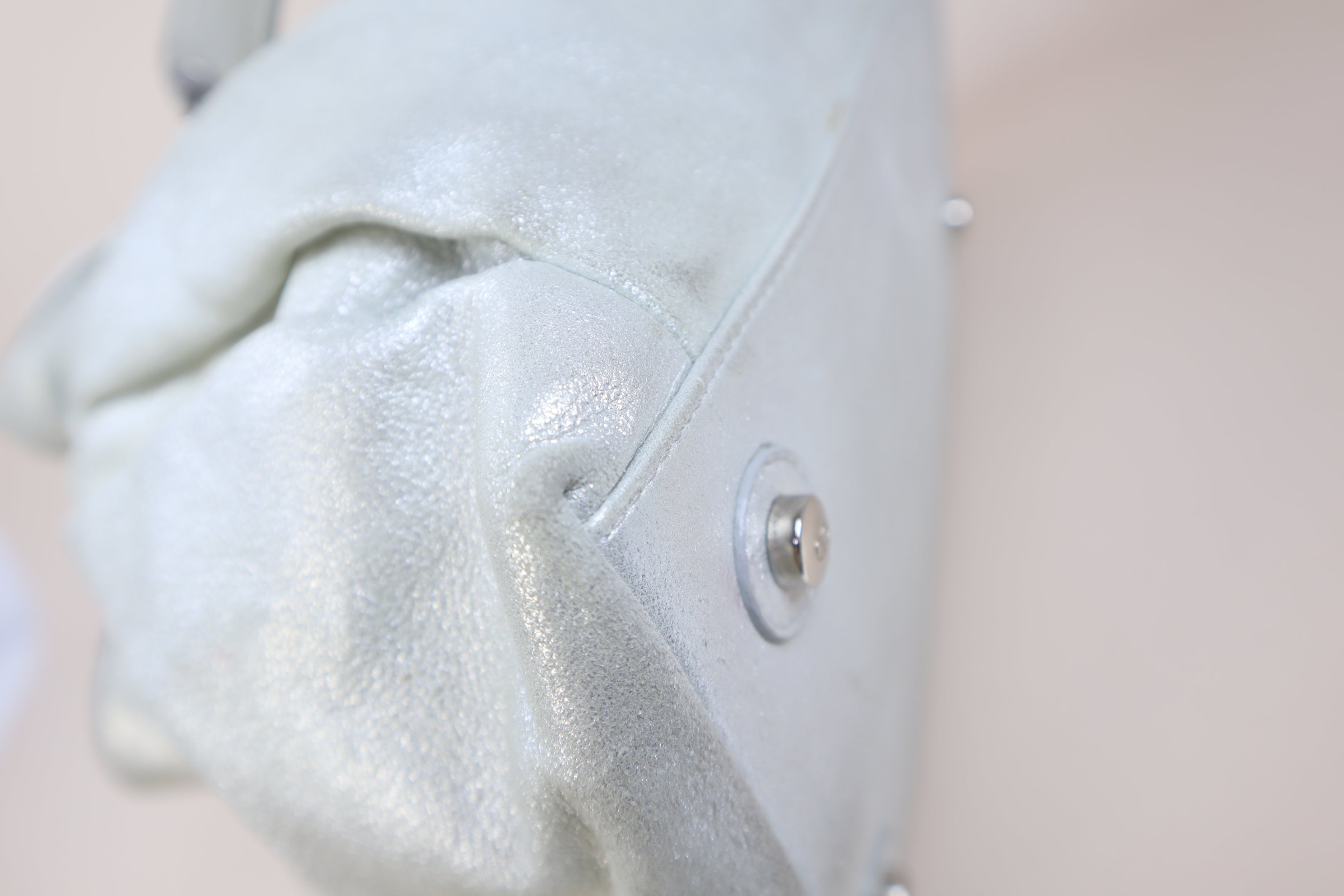 Christian Dior Silver Cannage Le Trente Shoulder Bag