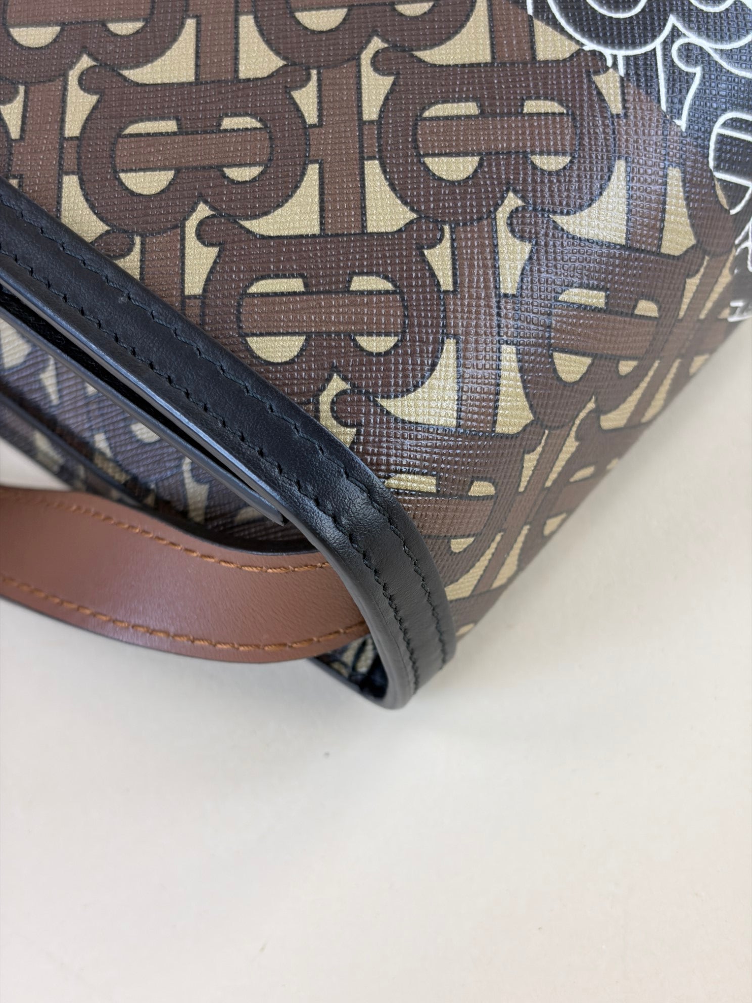 Burberry Bridle Striped TB Medium Crossbody Bag