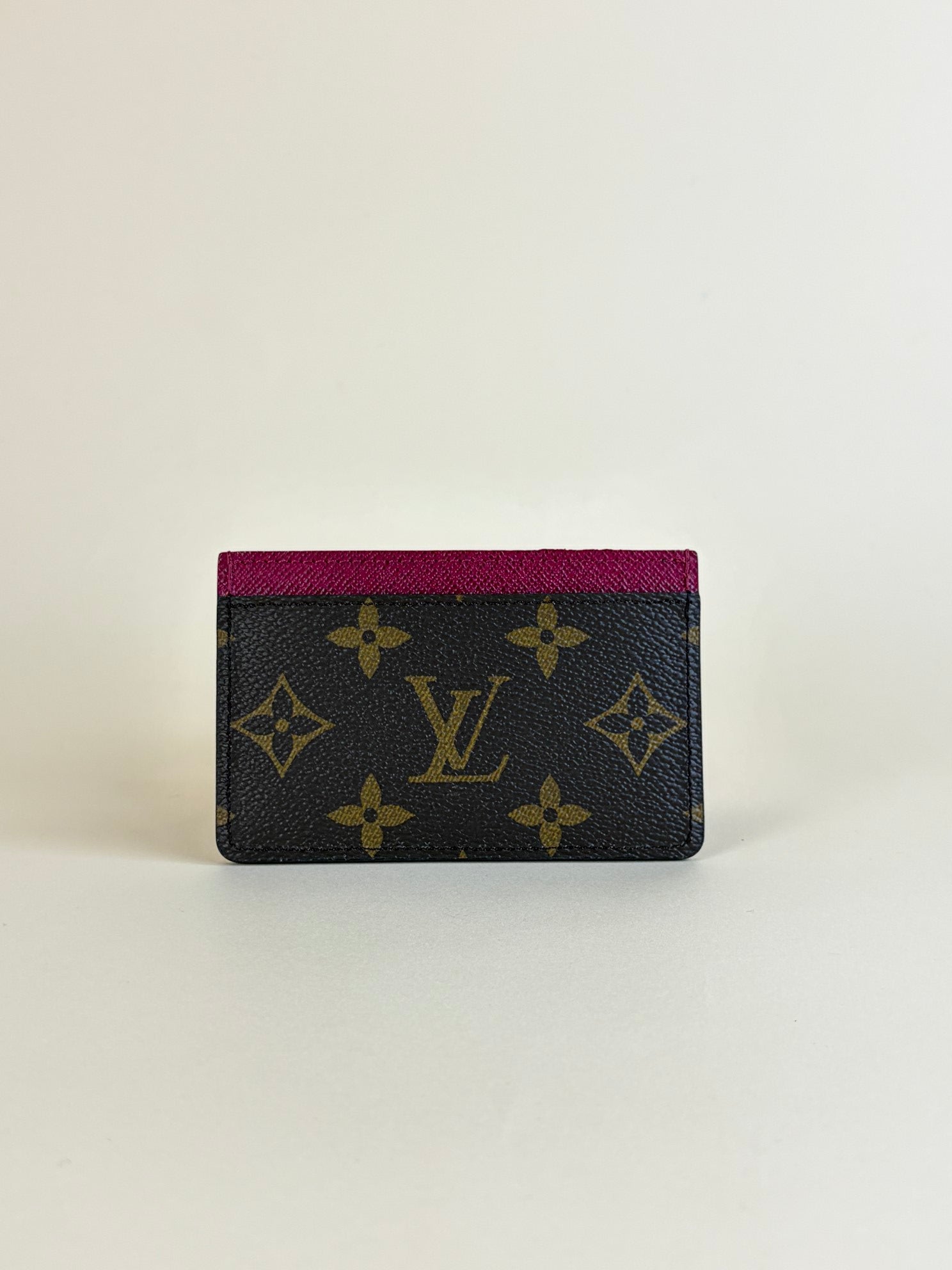 Louis Vuitton monogram canvas fushia sinple card holder