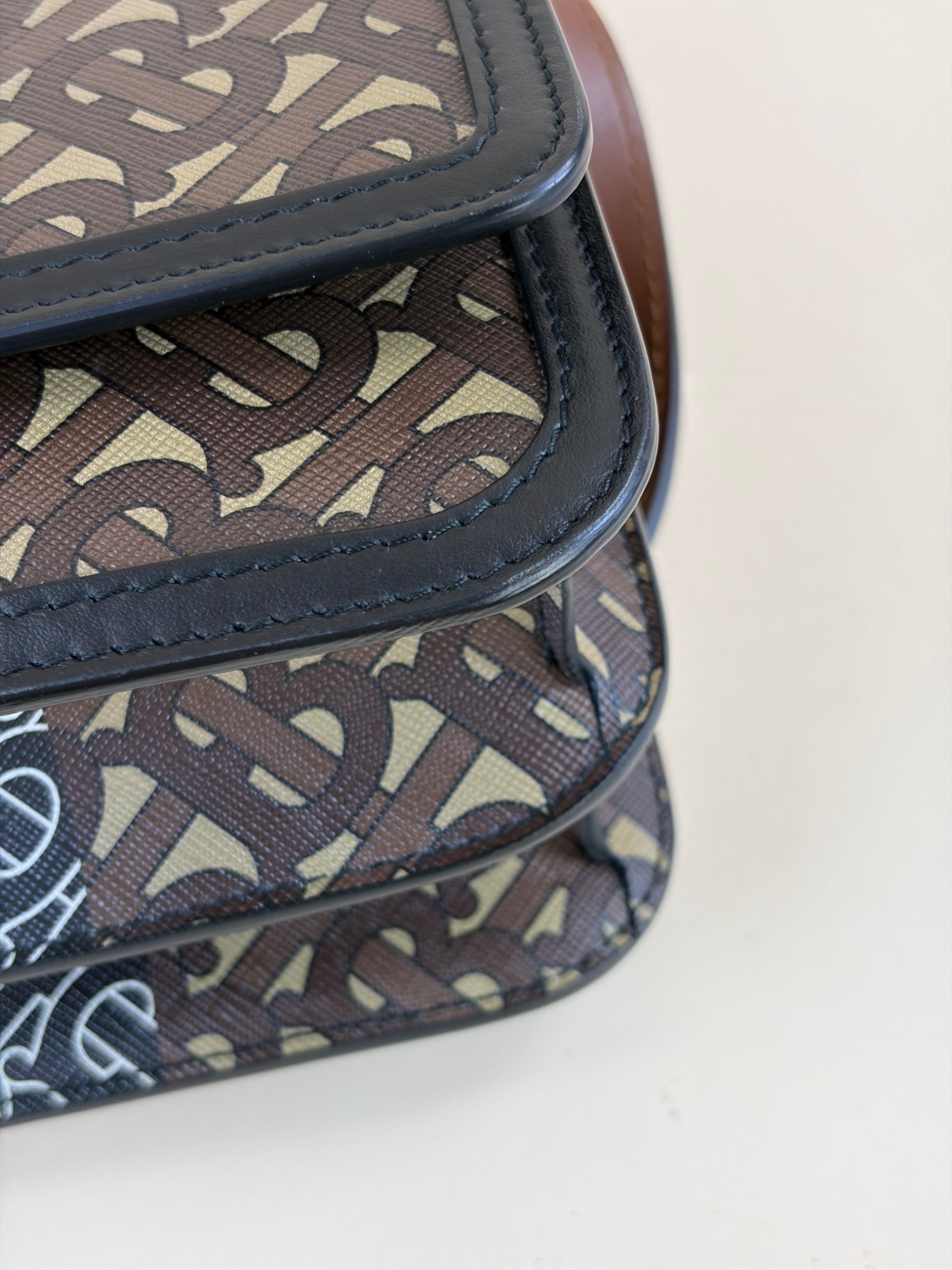 Burberry Bridle Striped TB Medium Crossbody Bag