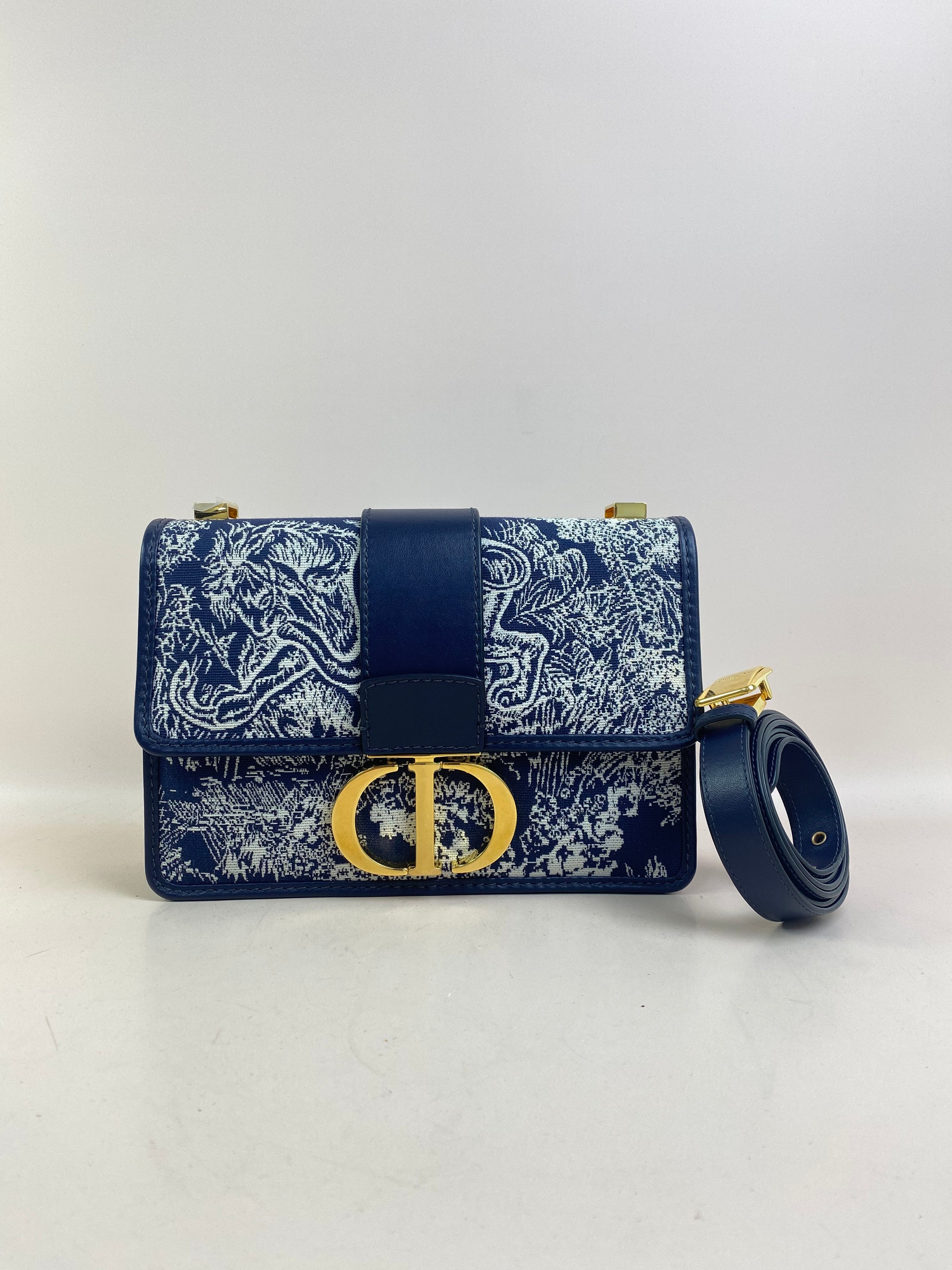 Christian Dior Navy Montaigne 30 CD Bag