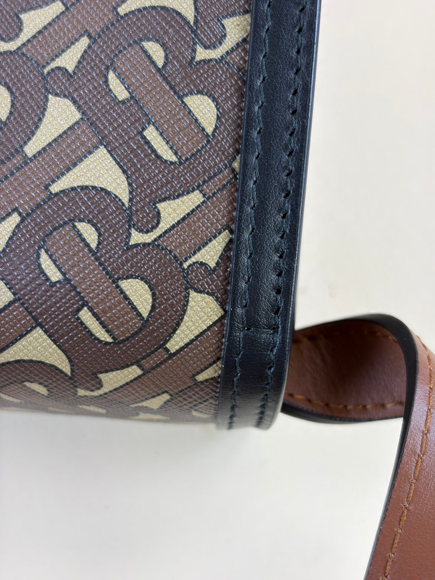 Burberry Bridle Striped TB Medium Crossbody Bag