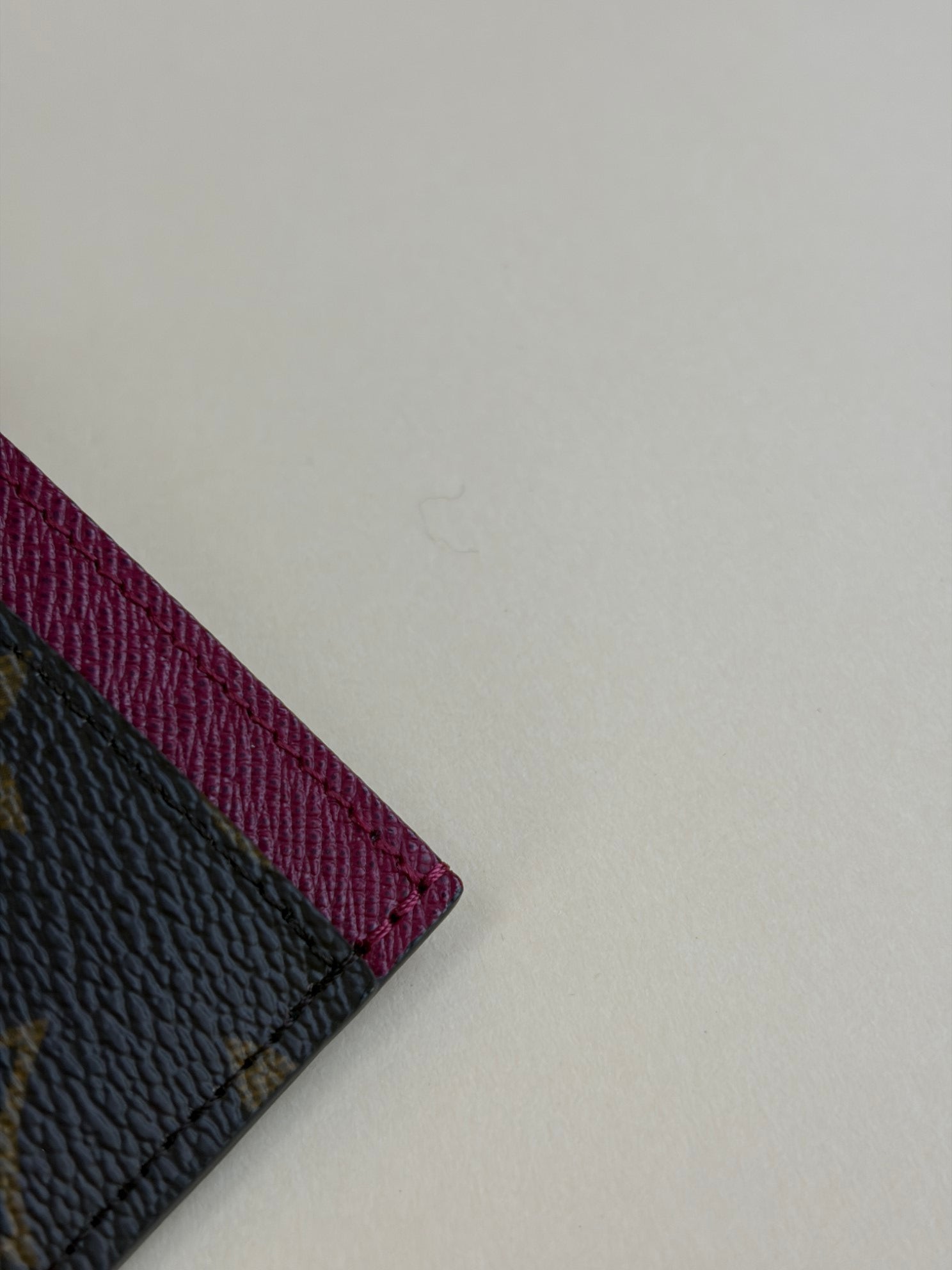 Louis Vuitton monogram canvas fushia sinple card holder