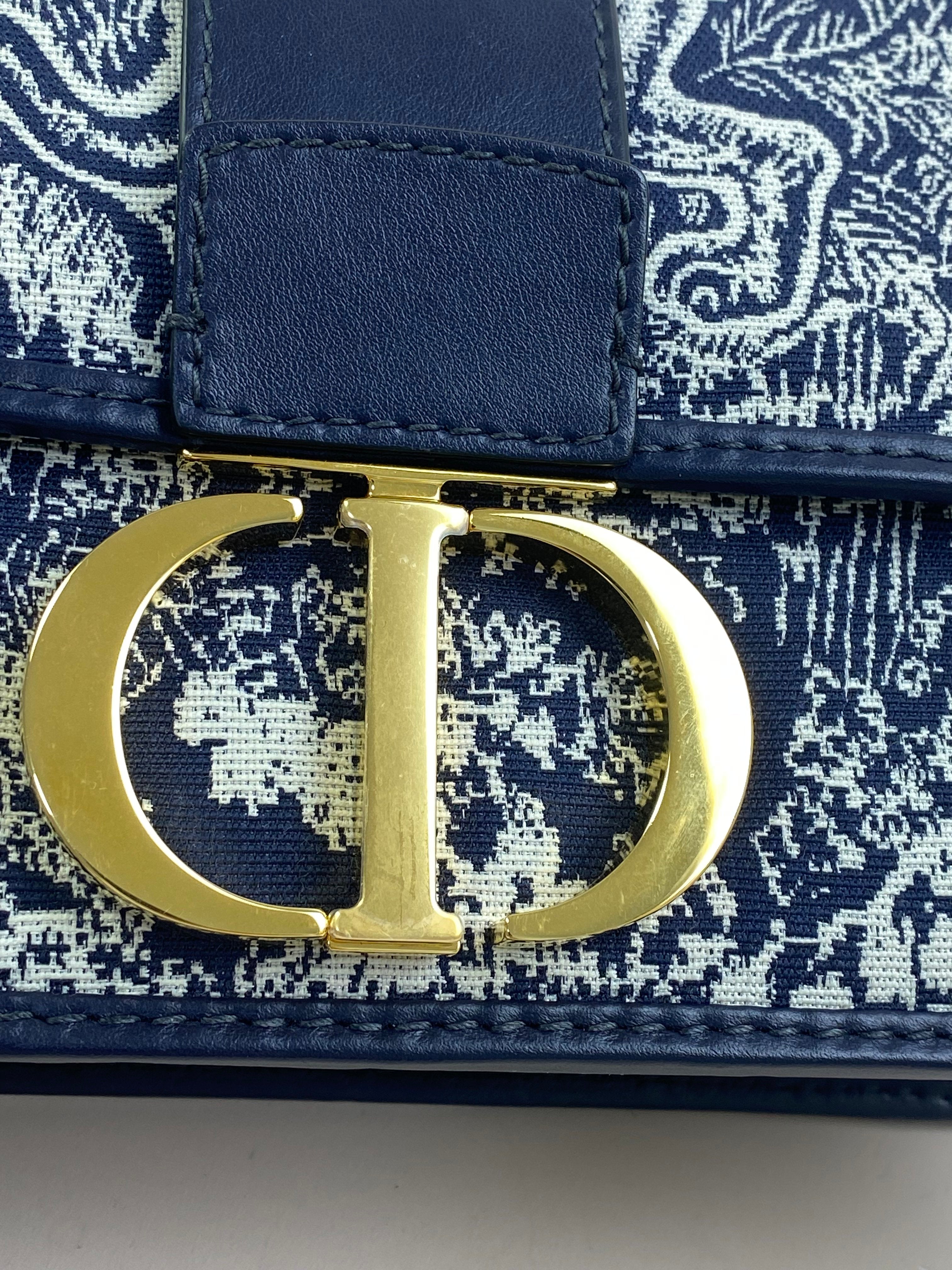 Christian Dior Navy Montaigne 30 CD Bag