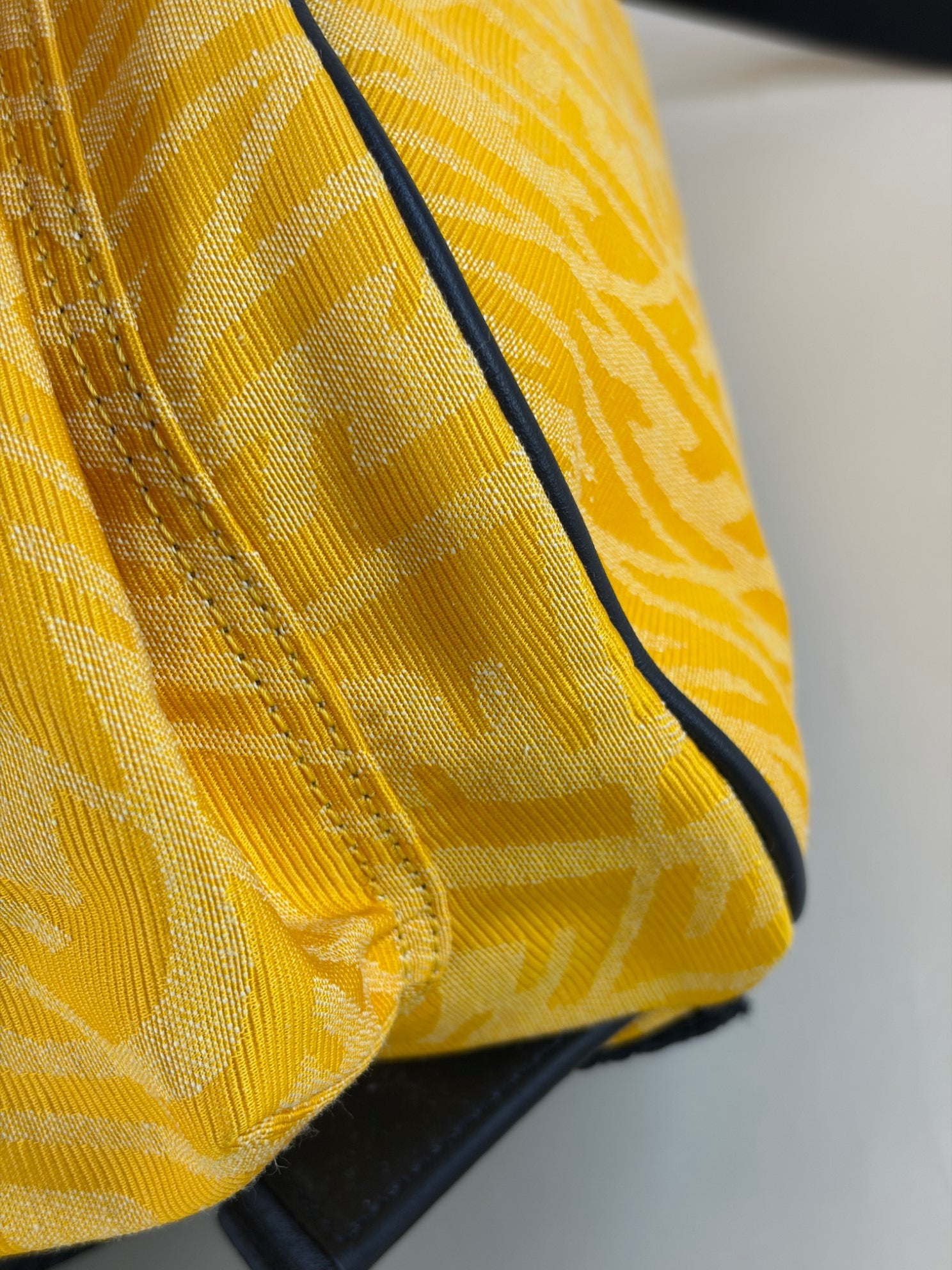 fendi strike lerge ff vertigo jjacquard yellow back pack