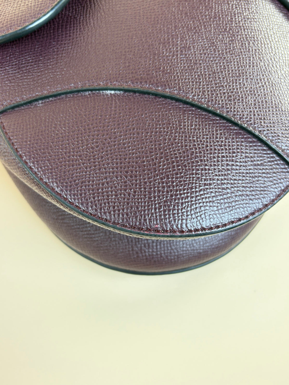Christian Dior Burgundy Saddle bag