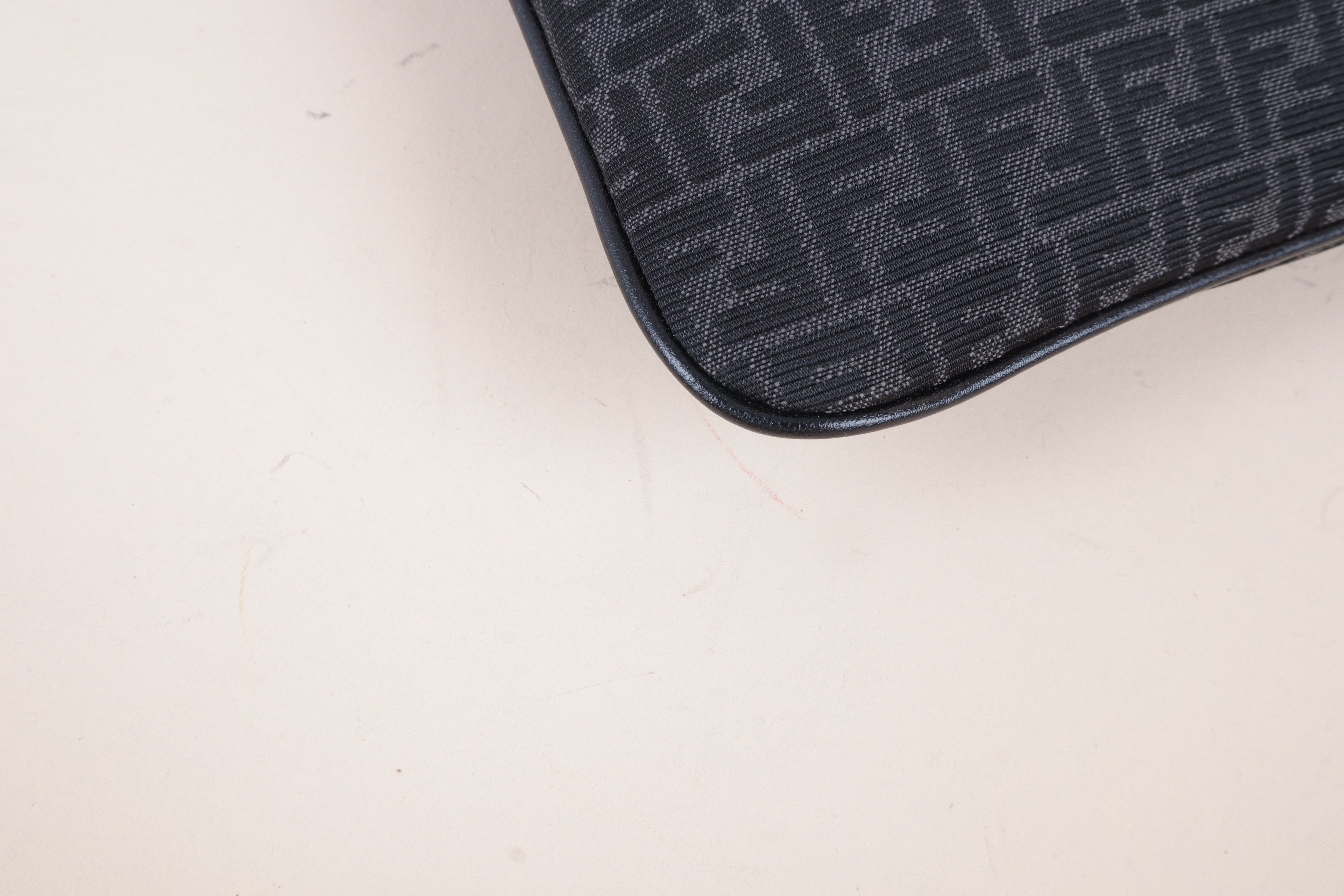 Fendi Black Jacquard Medium FF Zip Pouch