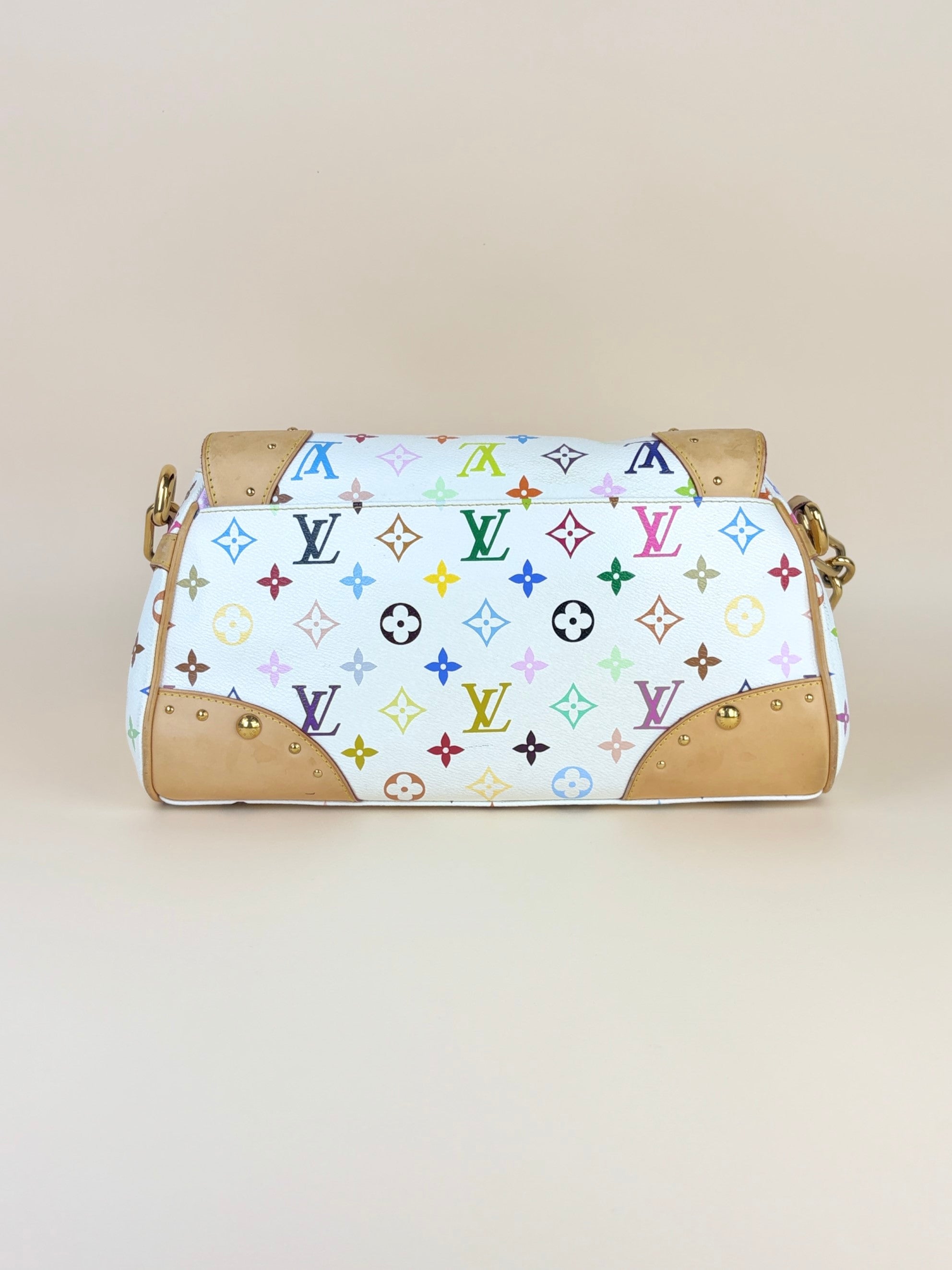 louis Vuitton white monogram multicolor Beverly mm shoulder bag