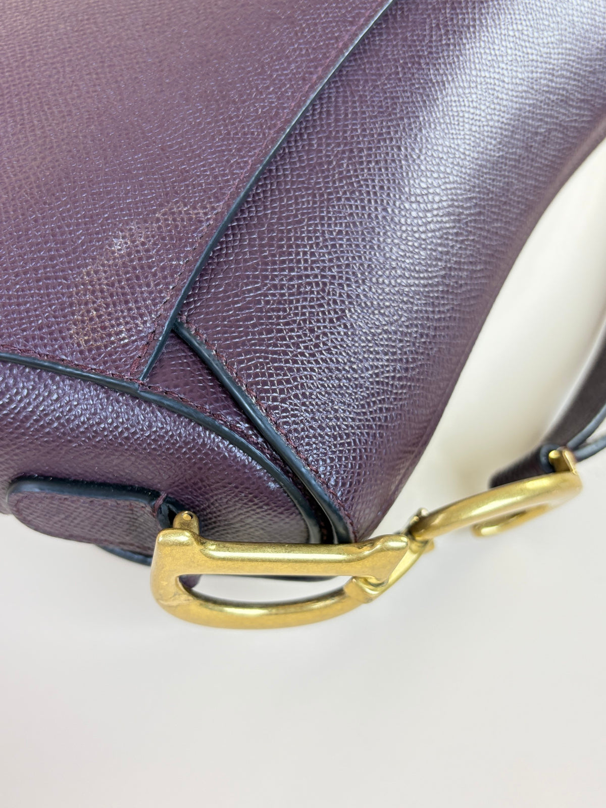 Christian Dior Burgundy Saddle bag