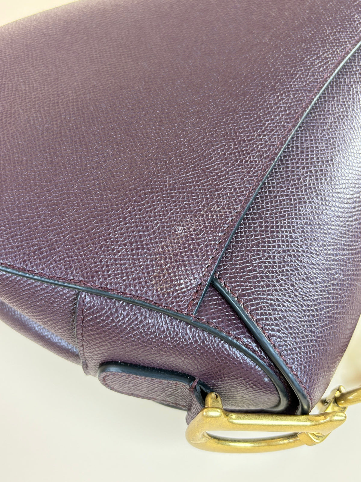 Christian Dior Burgundy Saddle bag