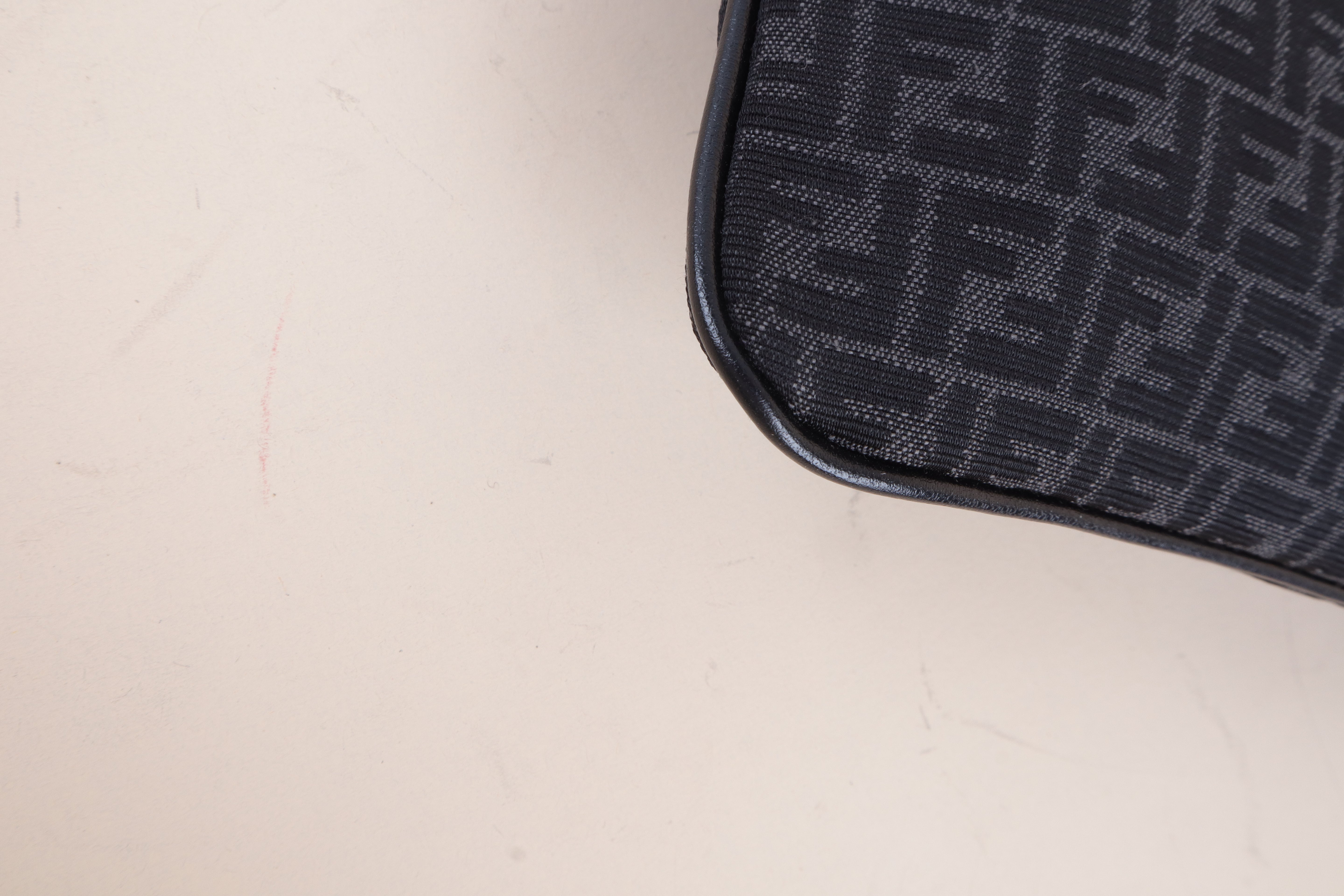 Fendi Black Jacquard Medium FF Zip Pouch