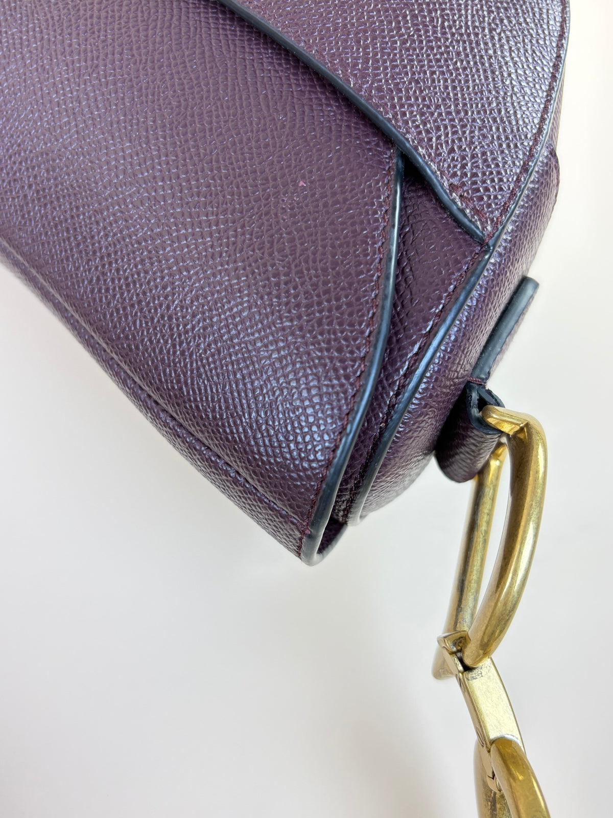 Christian Dior Burgundy Saddle bag