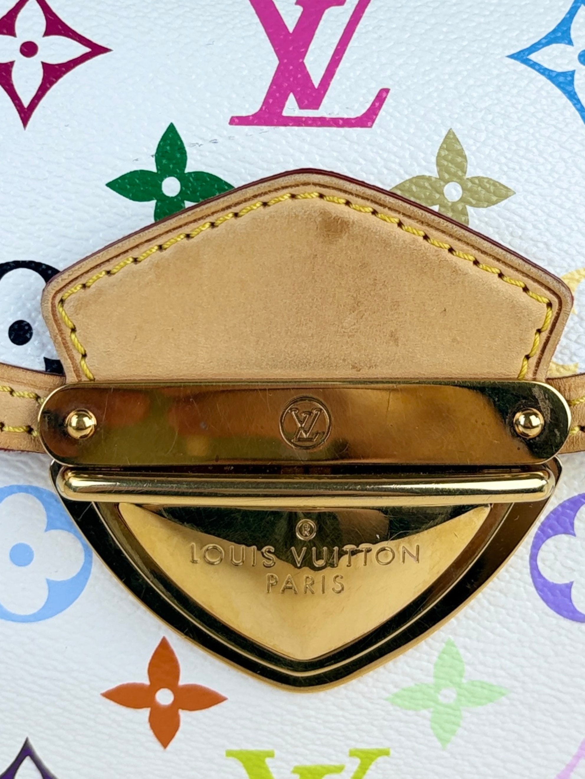 louis Vuitton white monogram multicolor Beverly mm shoulder bag