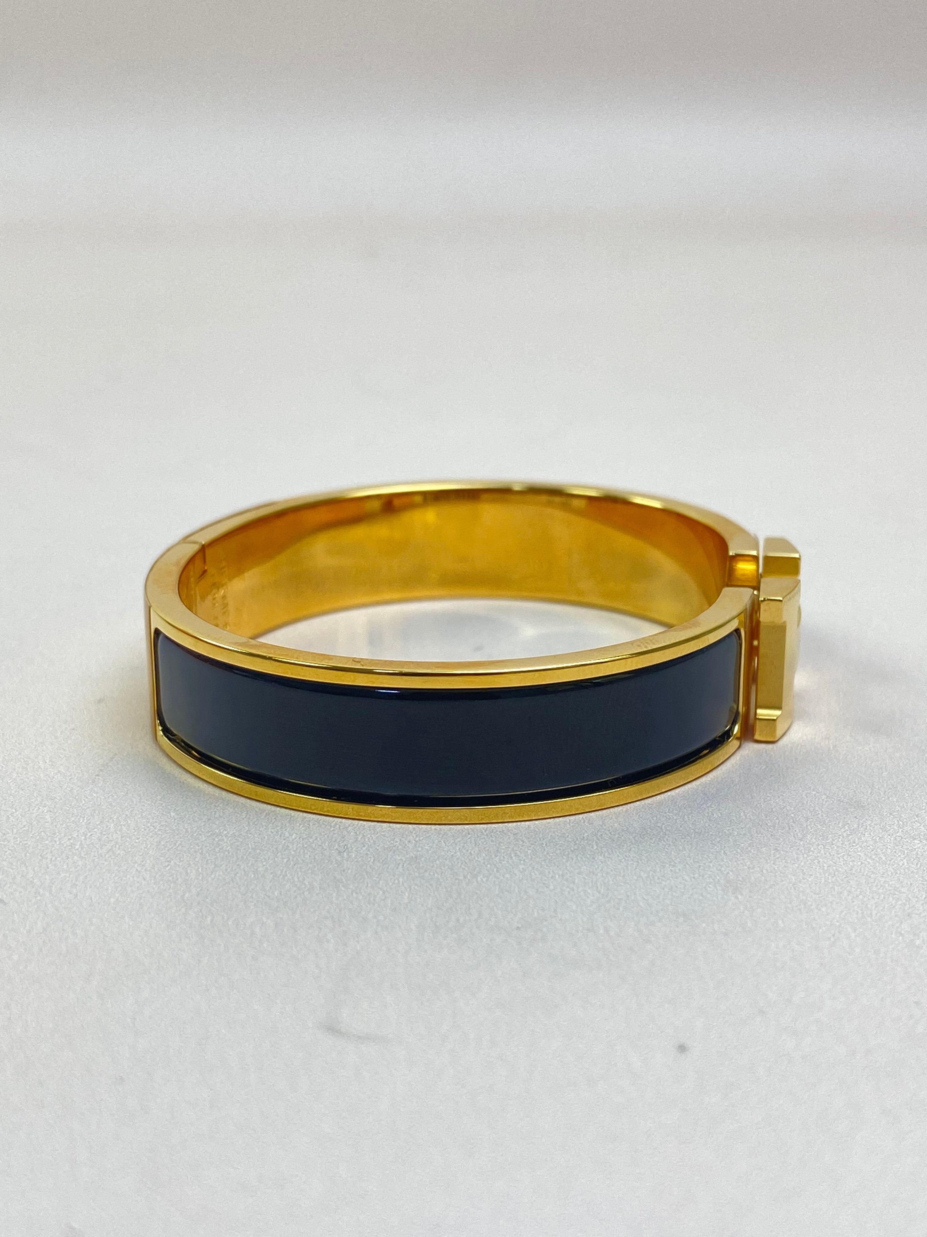 Hermes Black Clic H Bracelet