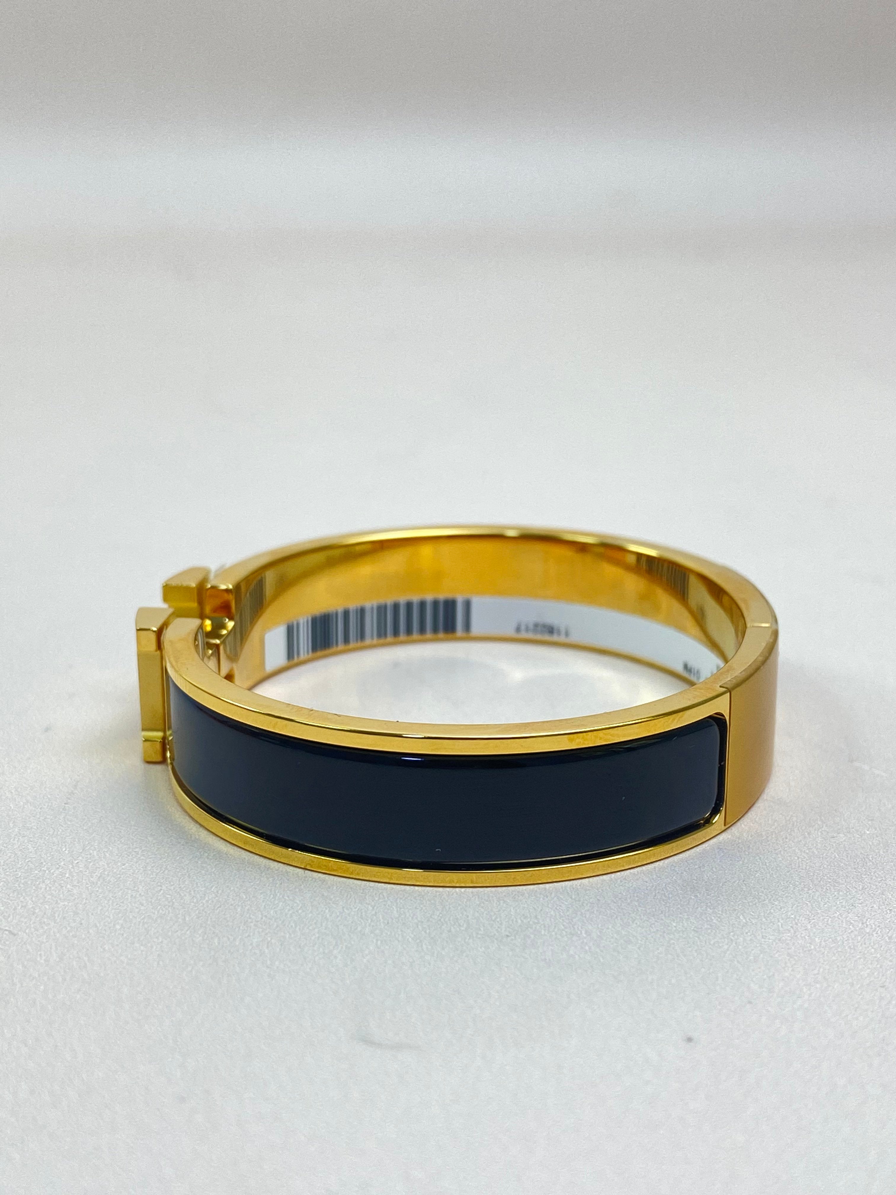 Hermes Black Clic H Bracelet