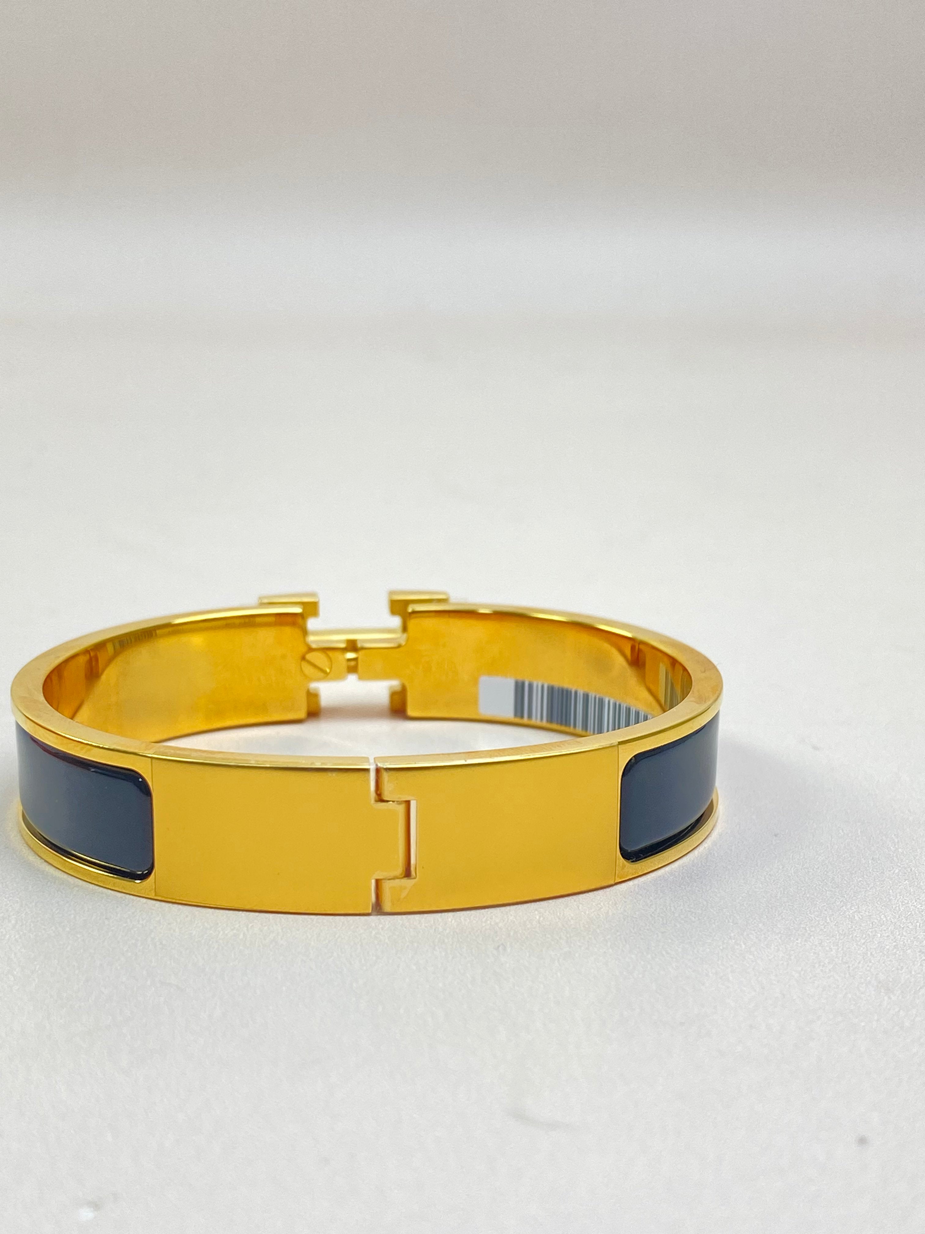 Hermes Black Clic H Bracelet