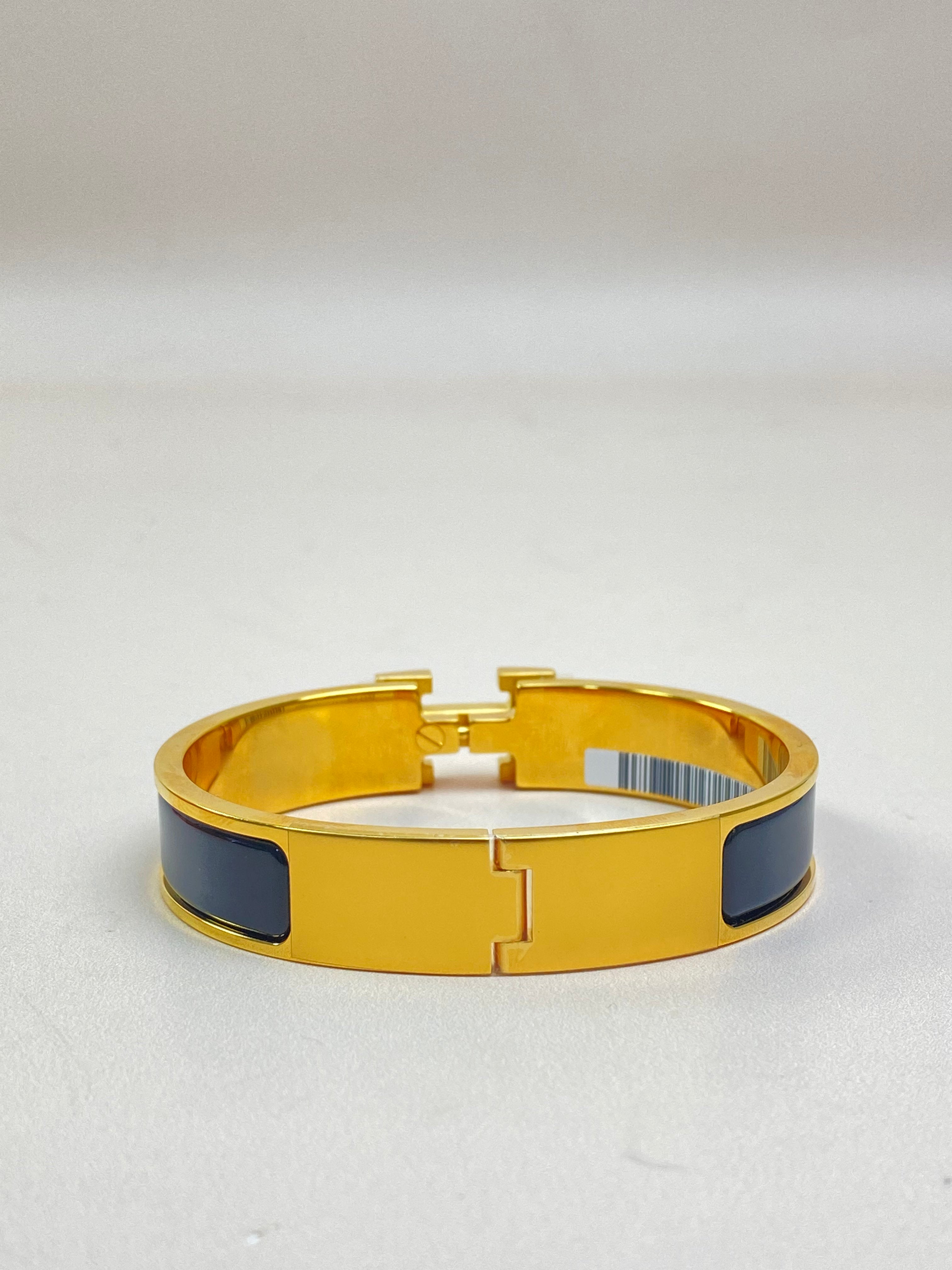 Hermes Black Clic H Bracelet