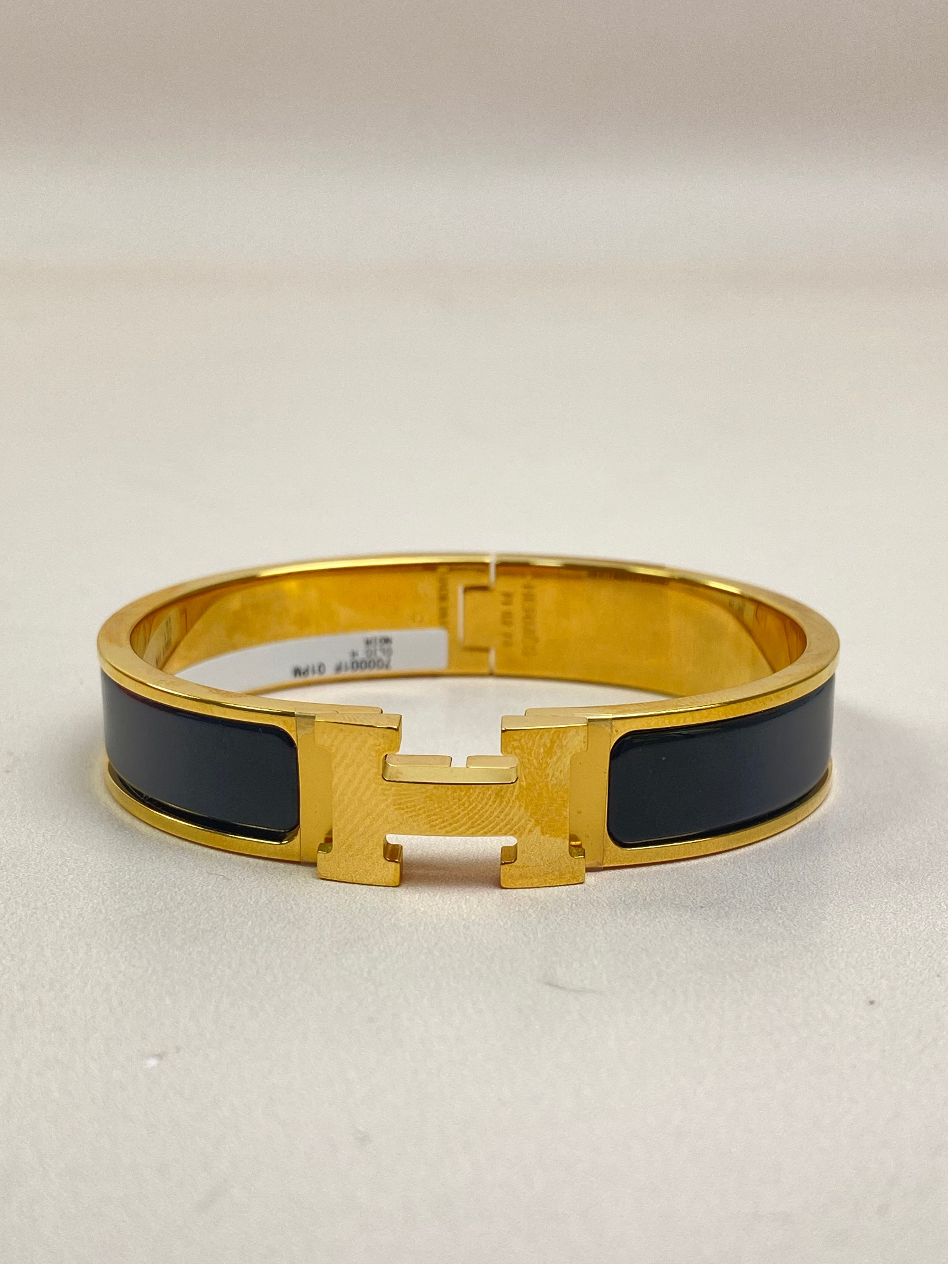 Hermes Black Clic H Bracelet