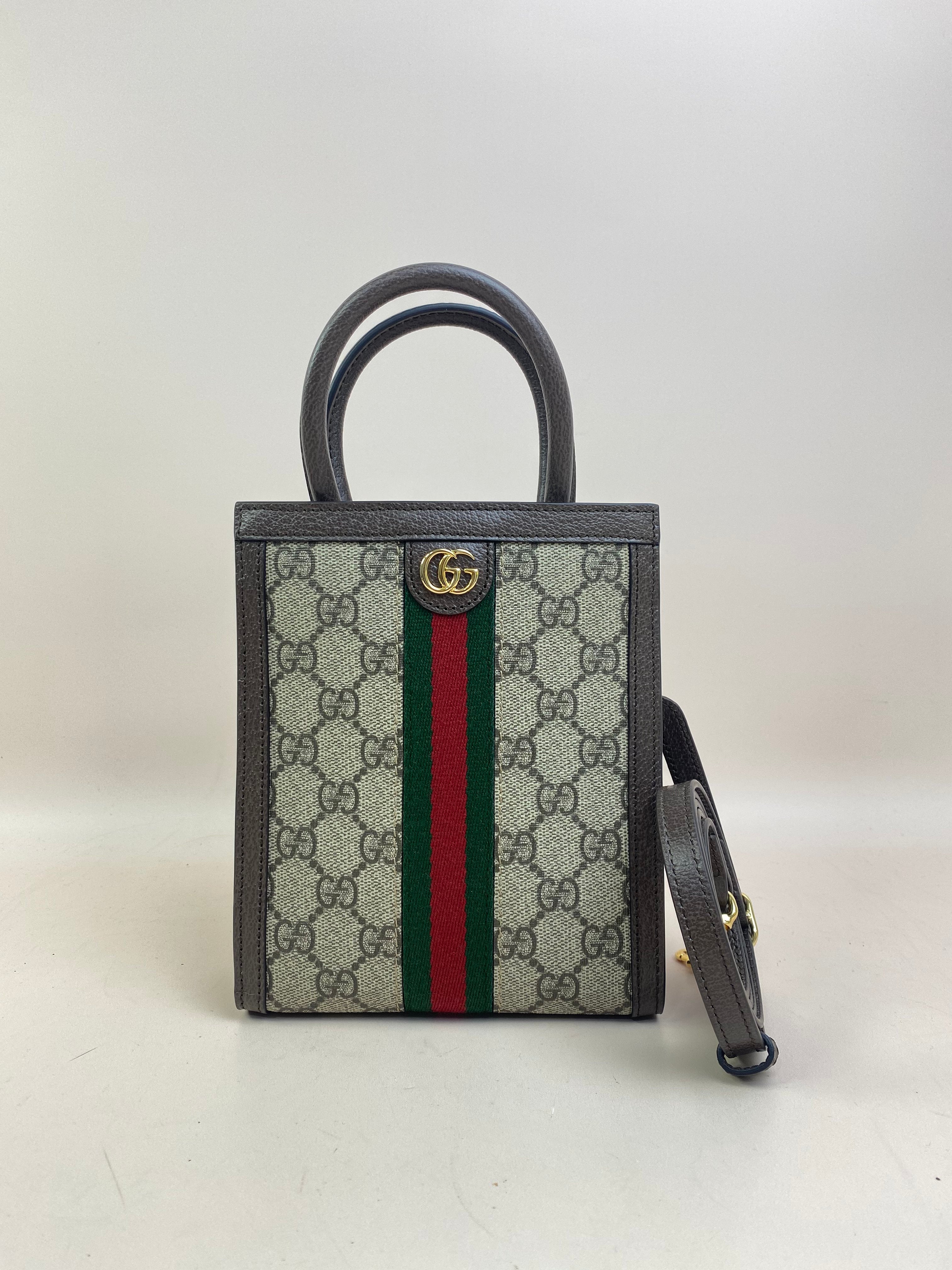 Gucci Bicolor Ophidia GG Supreme Handbag with Strap
