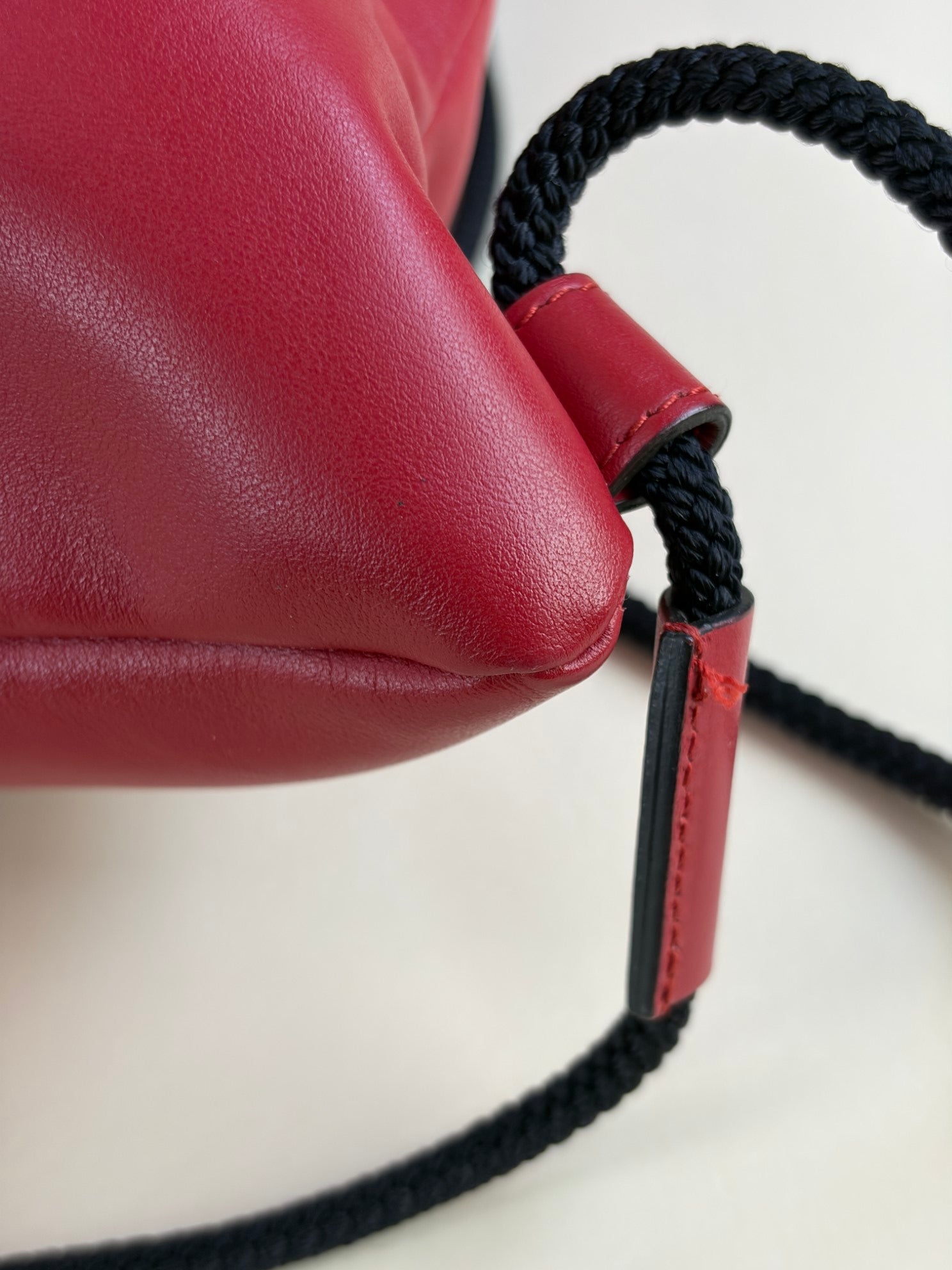 CUCCI red leather ghost printed (real) drawstring backpack