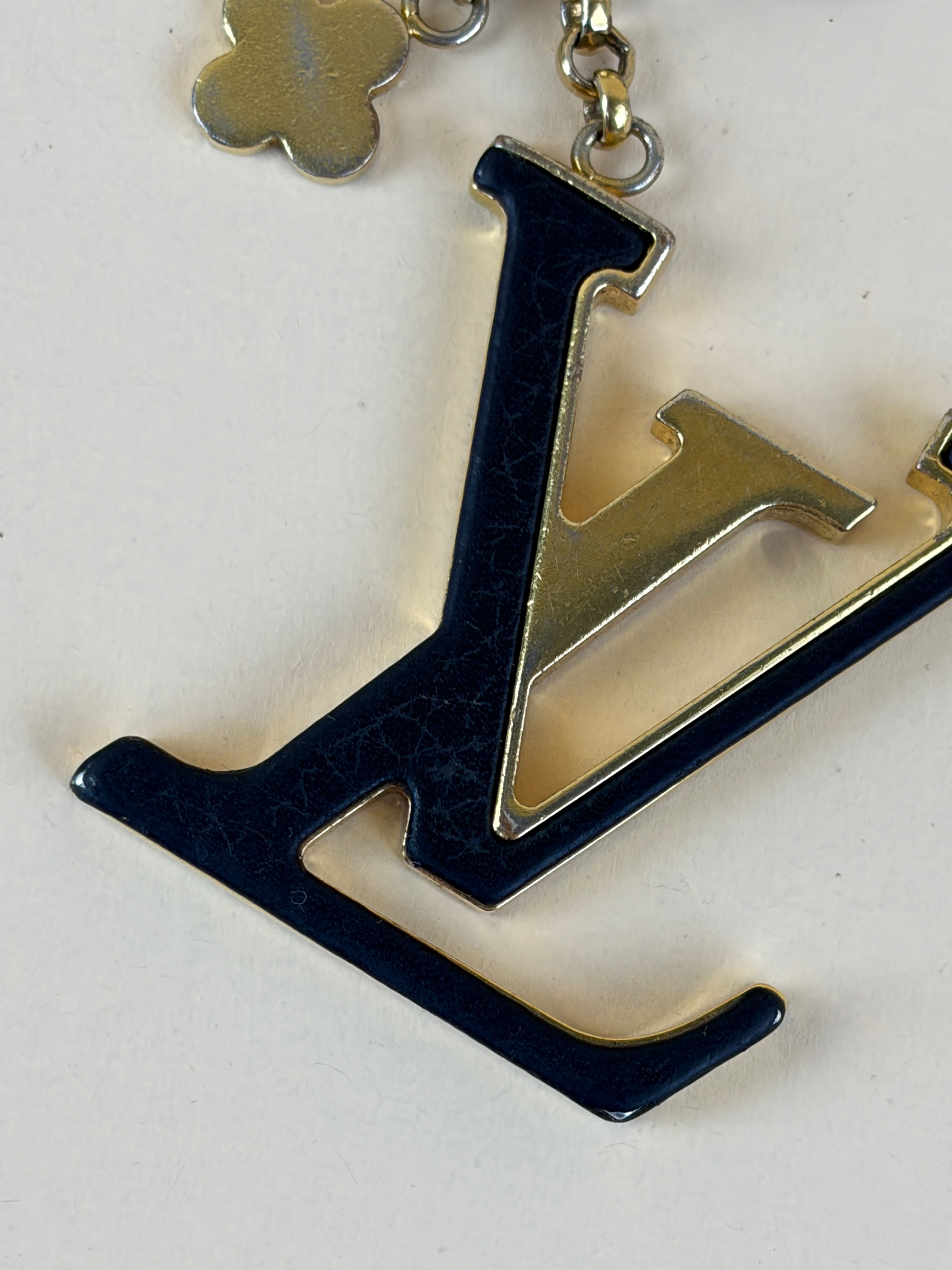 Louis Vuitton Gold LV Logo Bag Charm