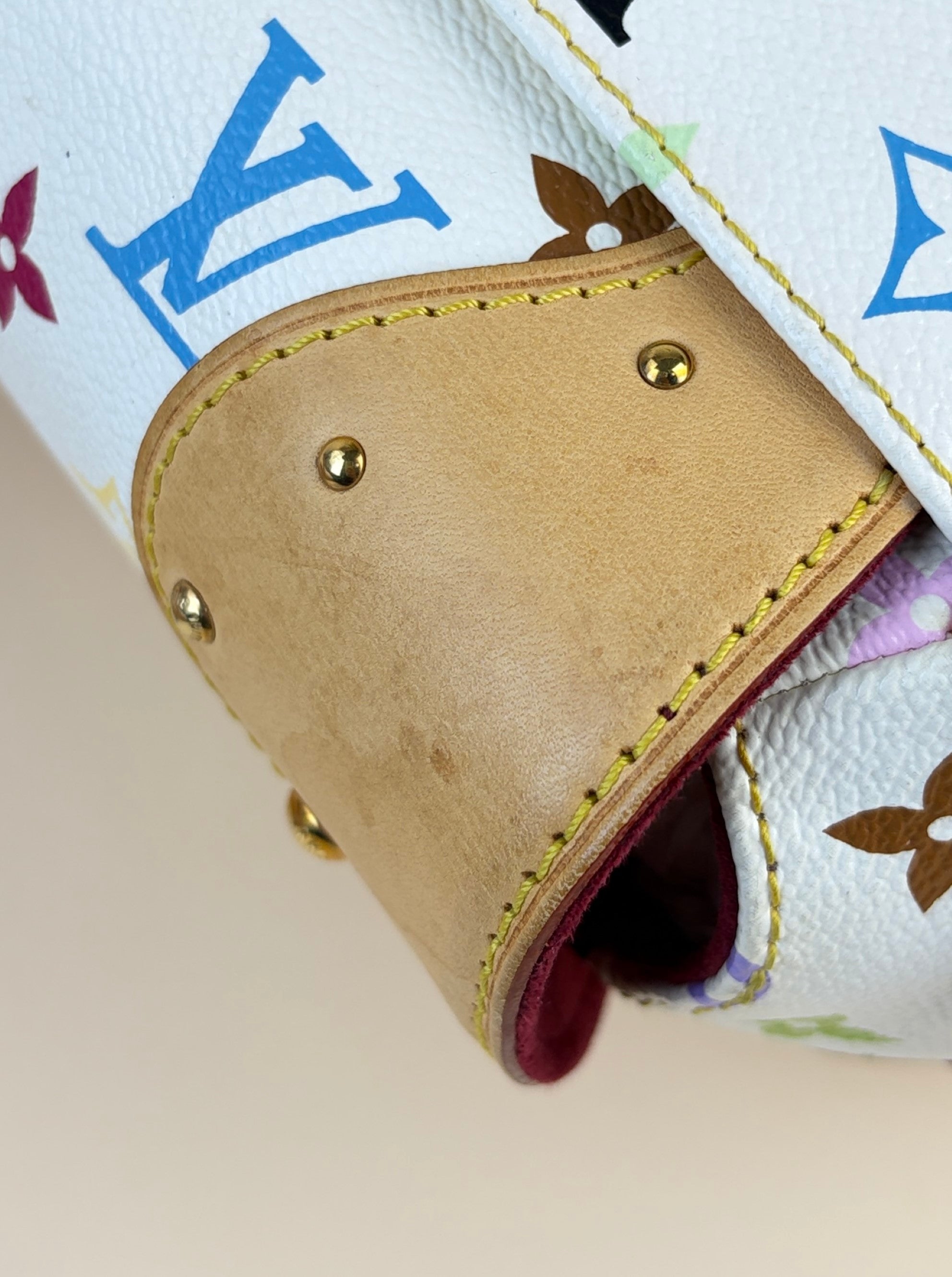 louis Vuitton white monogram multicolor Beverly mm shoulder bag
