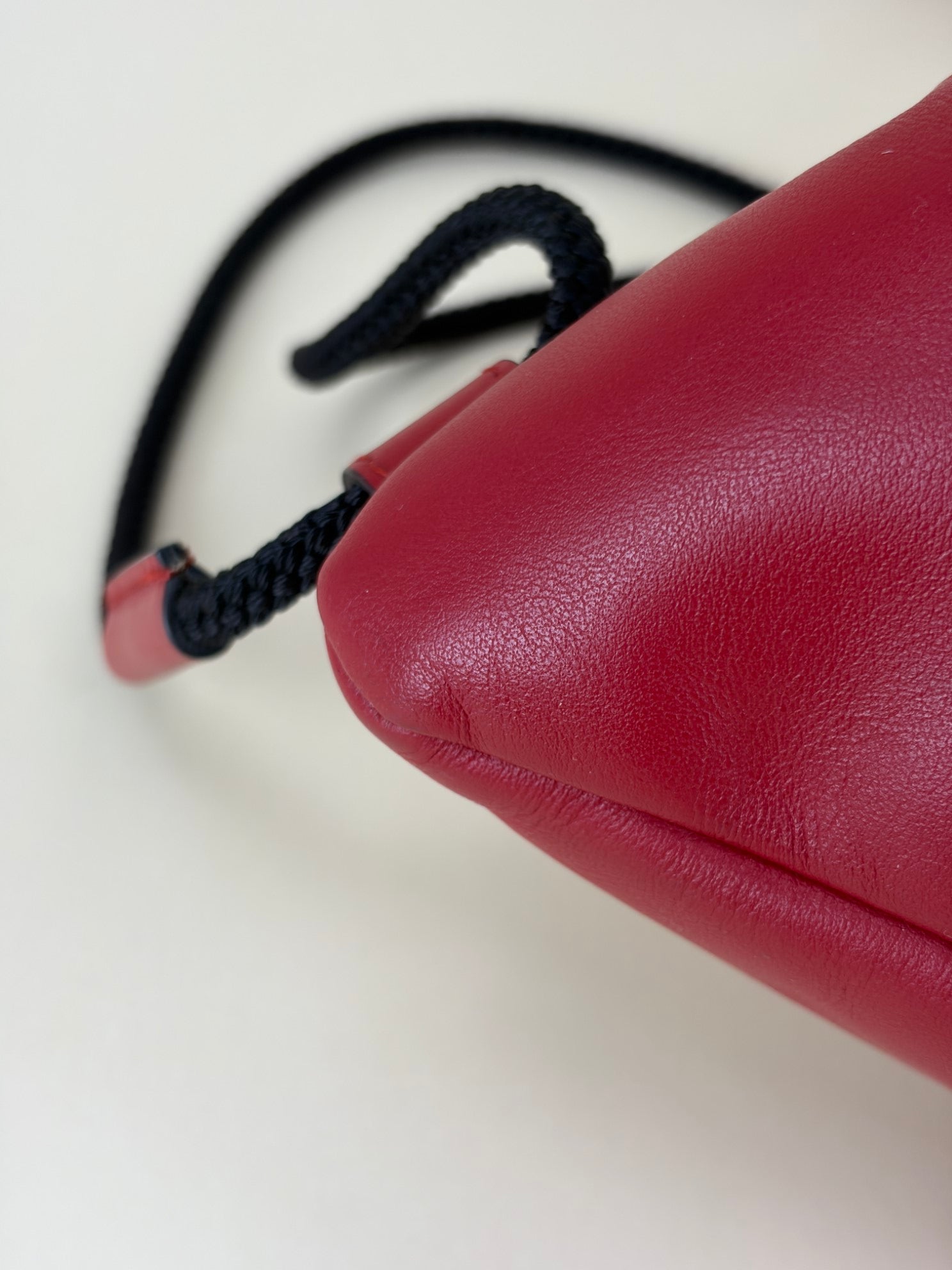 CUCCI red leather ghost printed (real) drawstring backpack