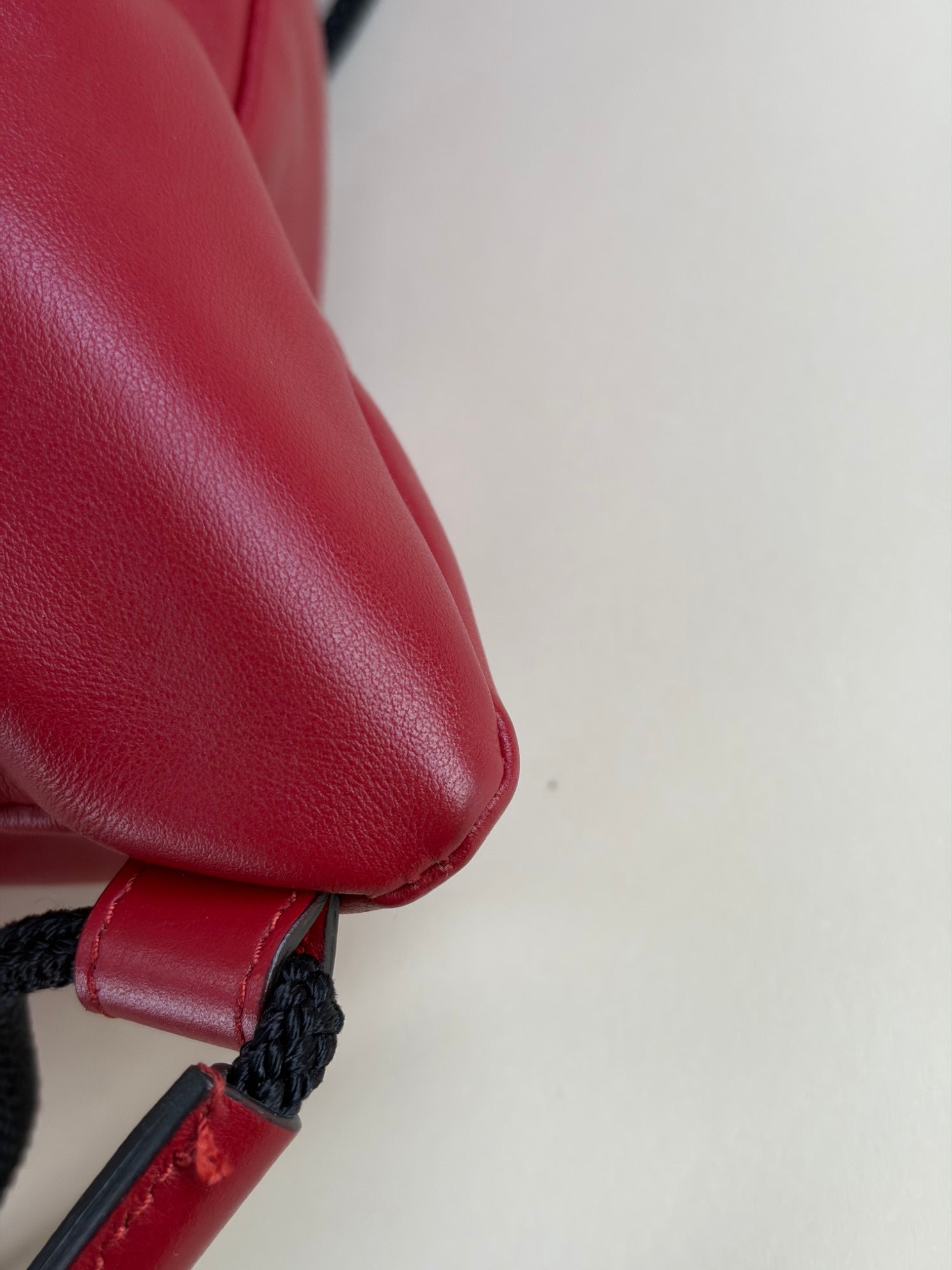 CUCCI red leather ghost printed (real) drawstring backpack