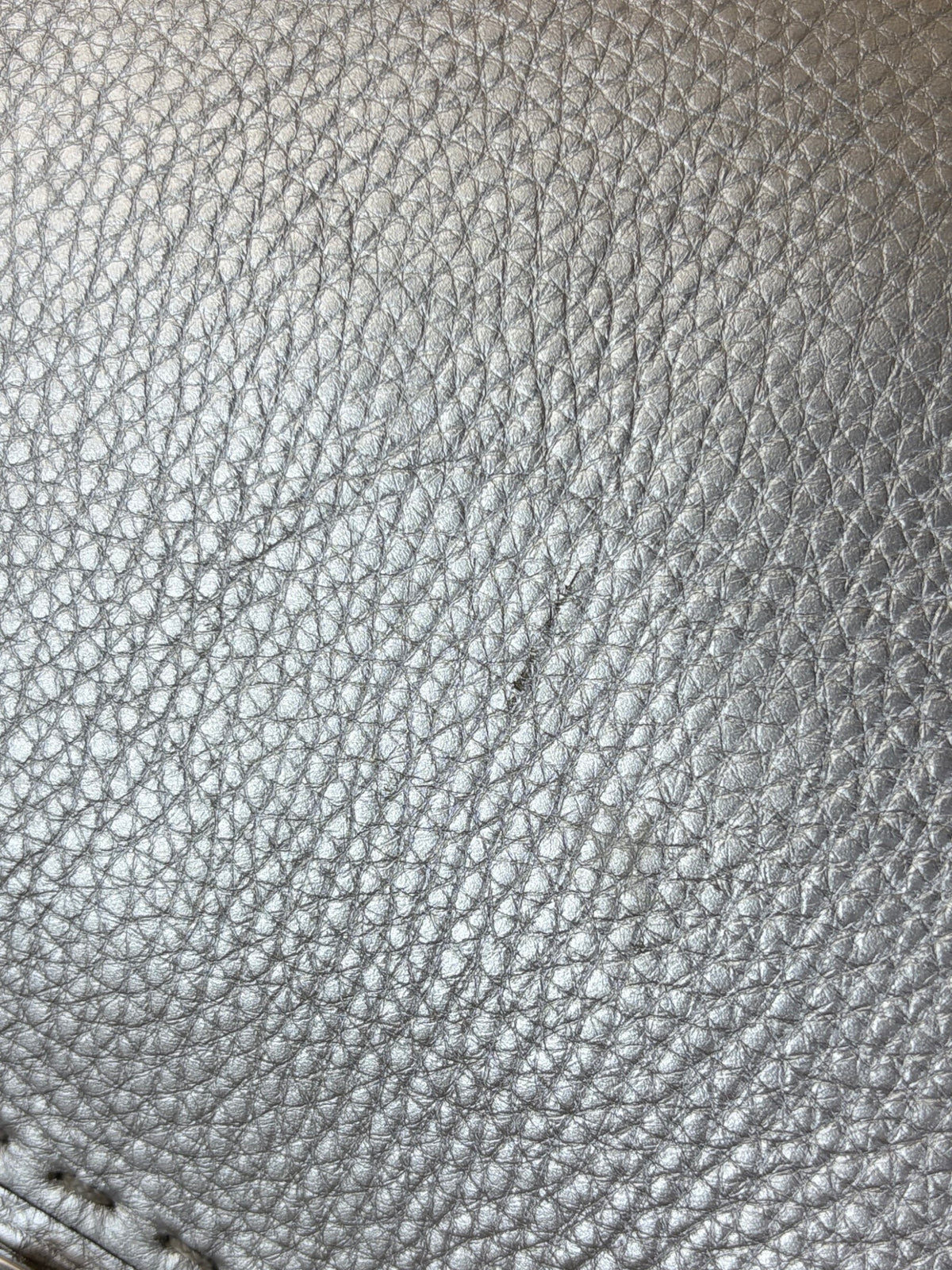 Fendi silver Selleria leather Peekaboo regular hand Bag