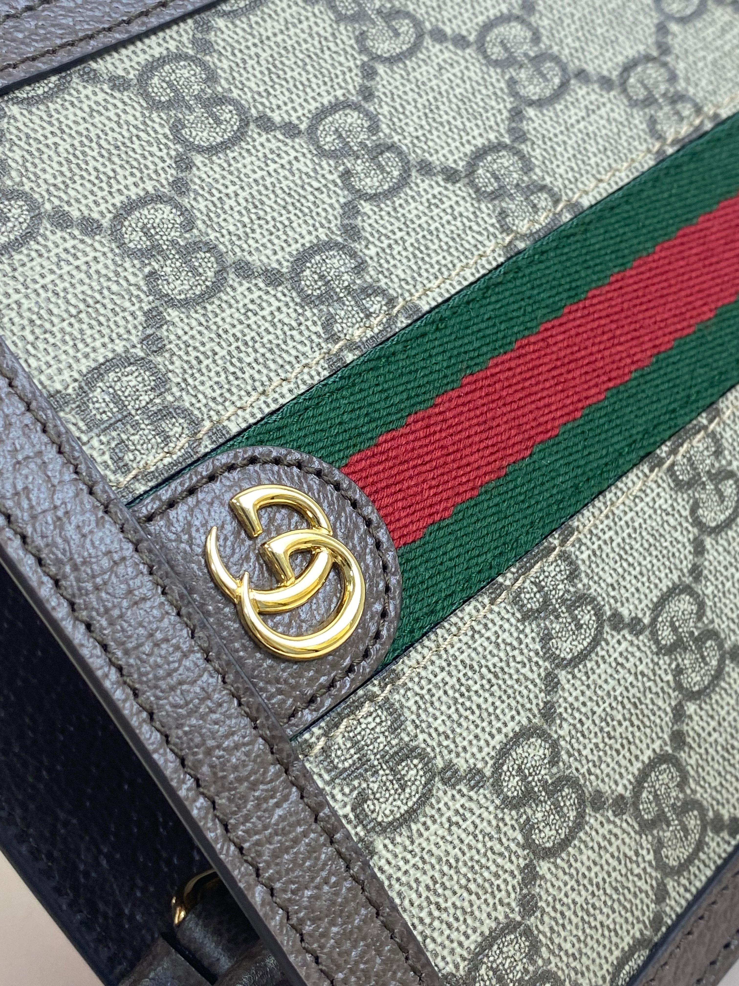 Gucci Bicolor Ophidia GG Supreme Handbag with Strap